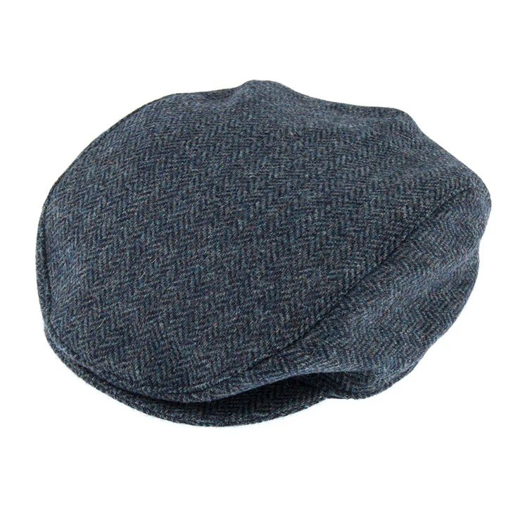 Men's Abraham Moon Herringbone Tweed Flat Cap - Image 7