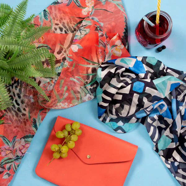 Women's Floral and Animal Print Lightweight Scarf - Image 2