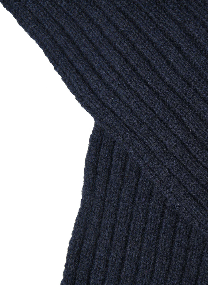 Men's Ribbed Lambswool Blend Knitted Scarf - Image 4