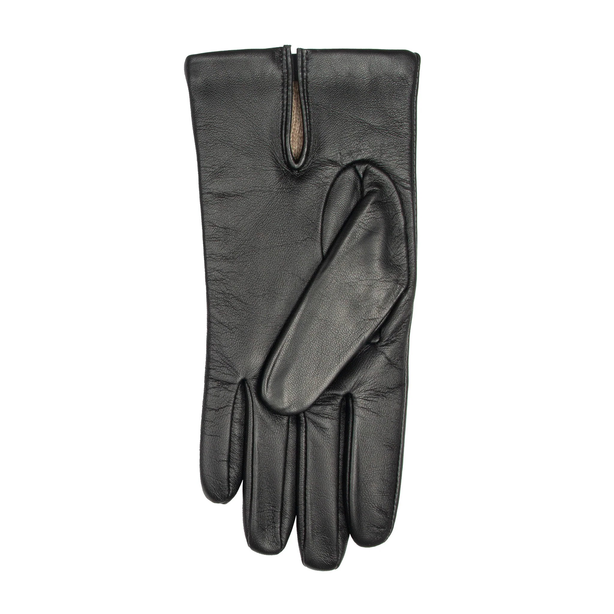 Men’s Touchscreen Three-Point Cashmere-Lined Leather Gloves - Image 7