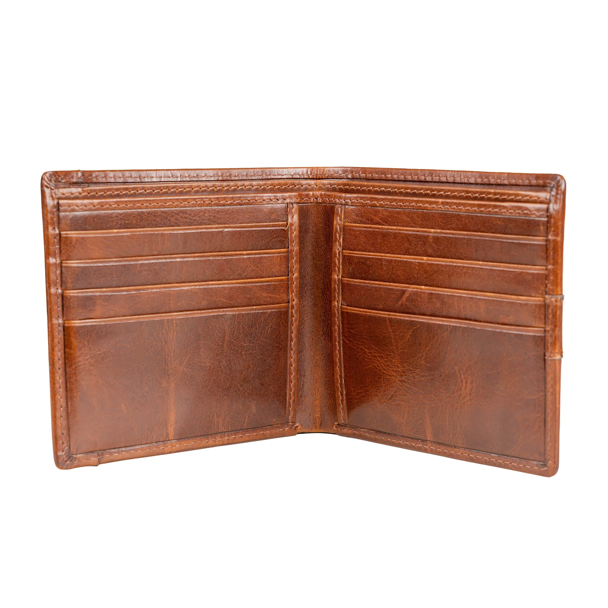 Men’s Distressed Leather Bifold Wallet with RFID Blocking - Image 2