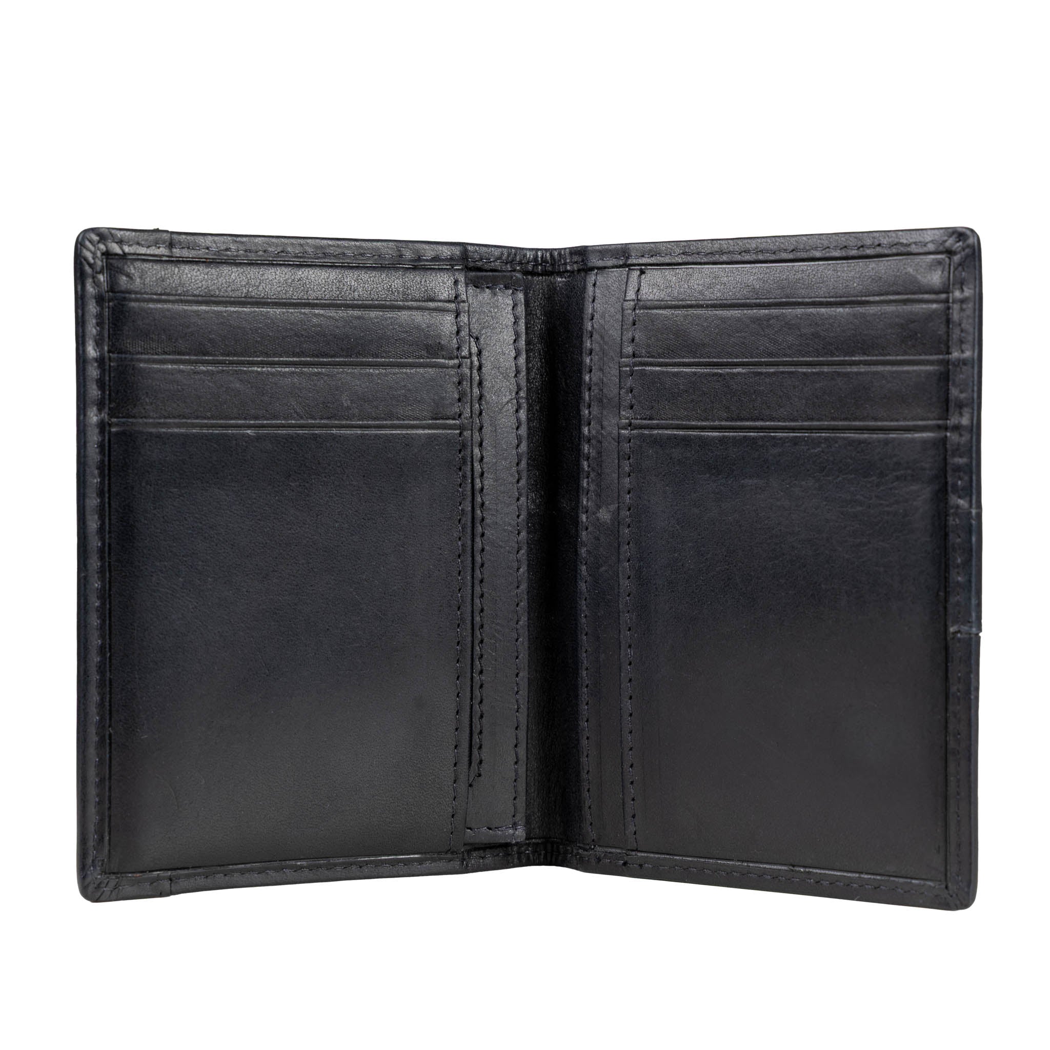 Men’s Distressed Leather Passcase Card Holder with RFID Blocking and Removable Window Pocket - Image 11