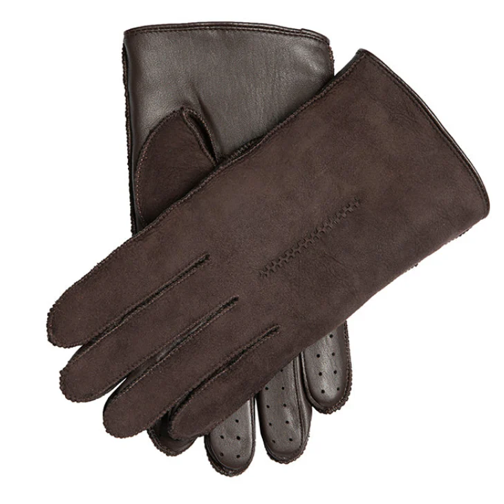 Men’s Touchscreen Single-Point Leather and Sheepskin Gloves - Image 3