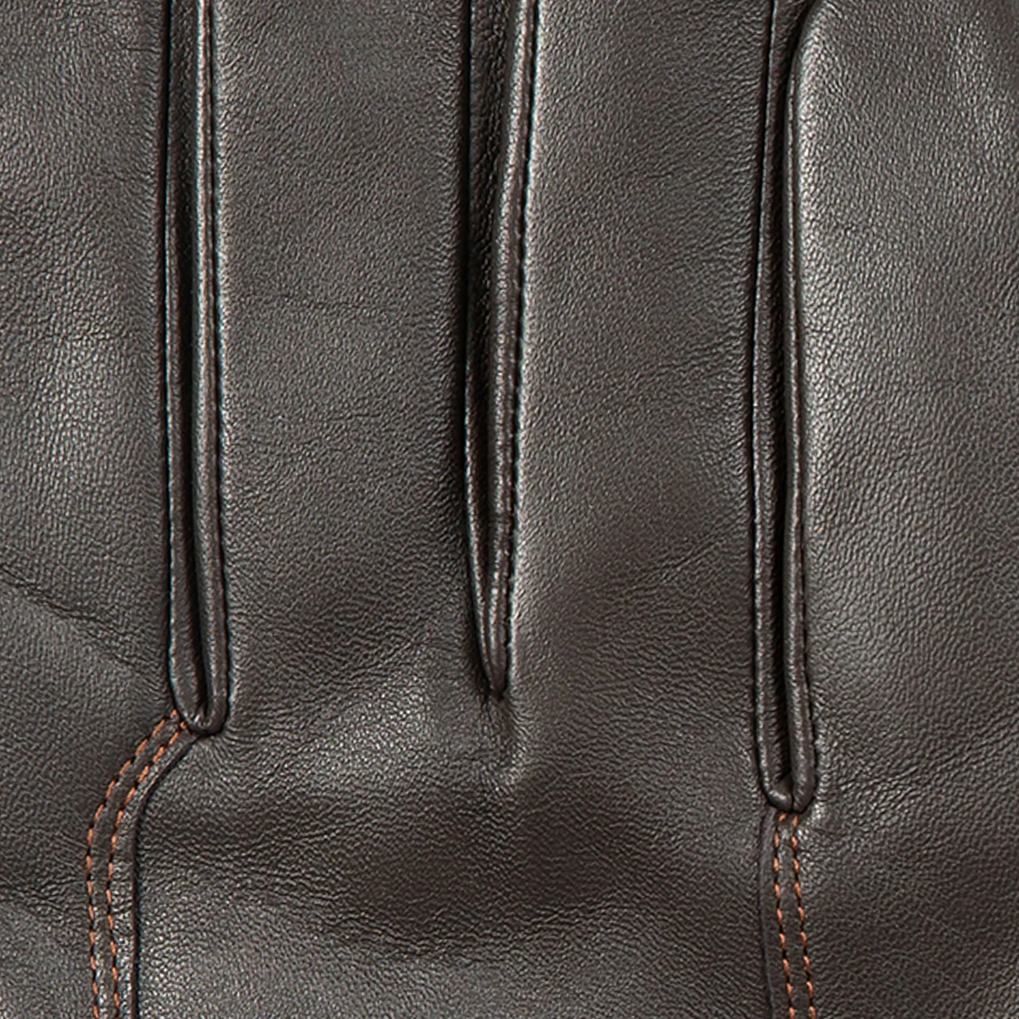 Men’s Touchscreen Lined Leather Gloves with Contrast Stitching - Image 16