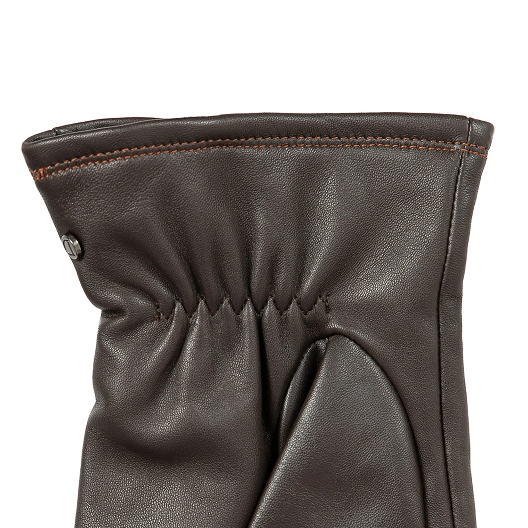 Men’s Touchscreen Lined Leather Gloves with Contrast Stitching - Image 18