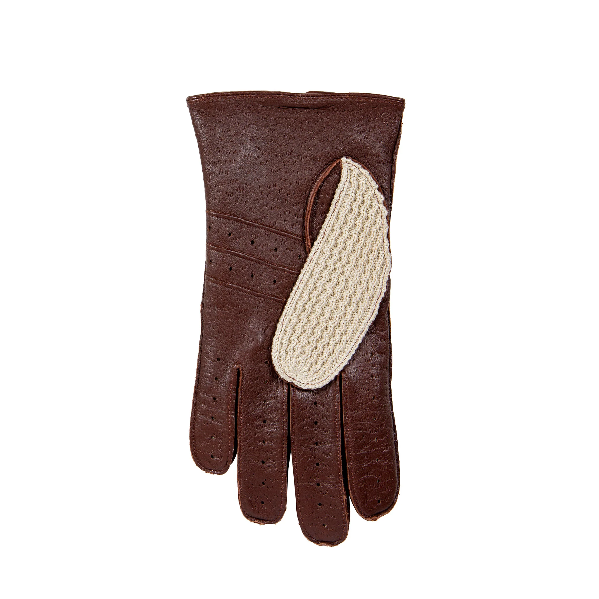 Men’s Crochet-Back Imitation Peccary Leather Driving Gloves - Image 19