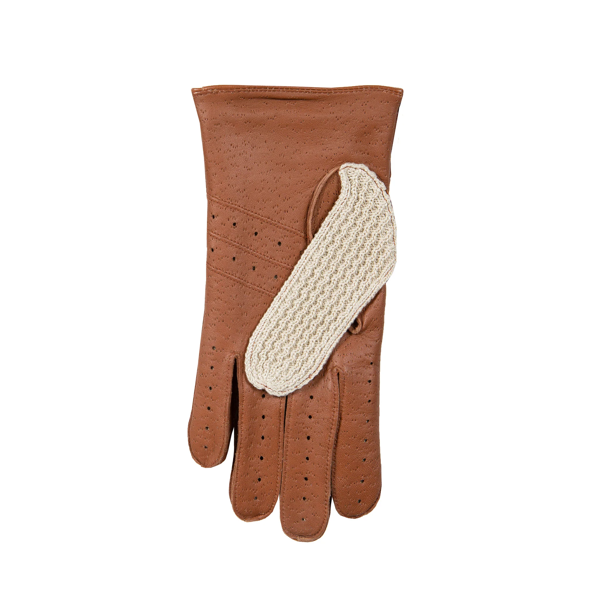 Men’s Crochet-Back Imitation Peccary Leather Driving Gloves - Image 6