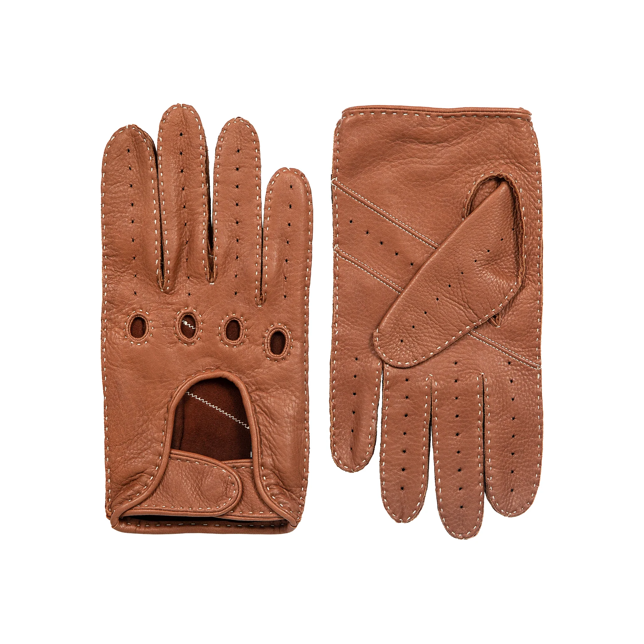 Men's Handsewn Deerskin Leather Driving Gloves - Image 45