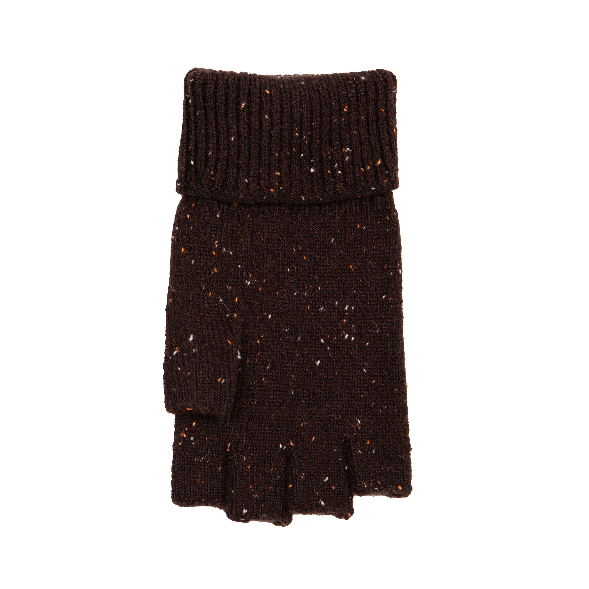 Men's Fingerless Knitted Gloves with Marl Yarn - Image 47