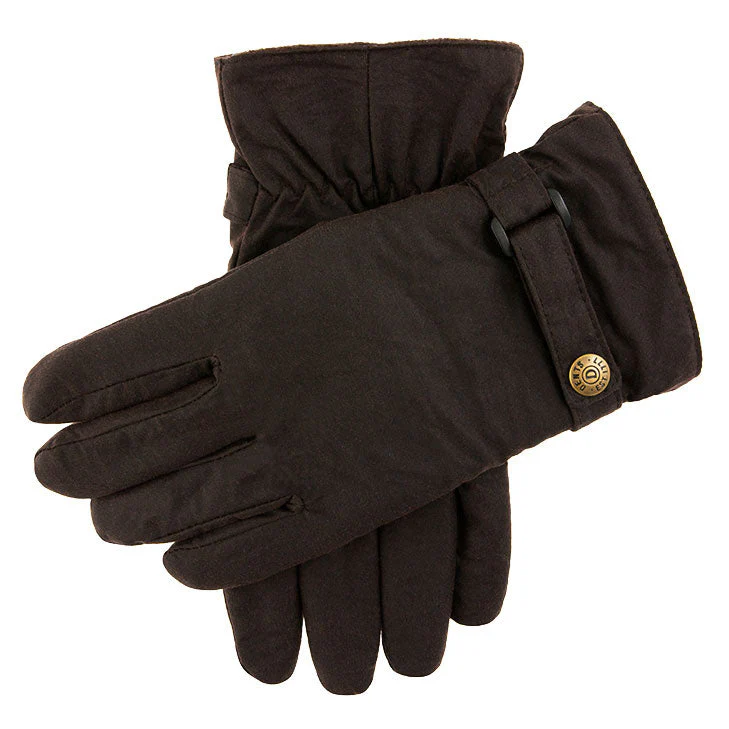 Men's Fleece-Lined Waxed Cotton Gloves - Image 7