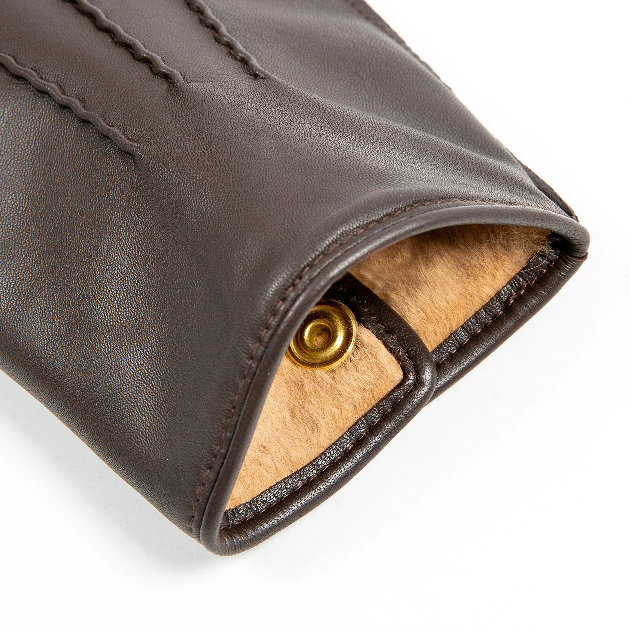 Men's Heritage Three-Point Fur-Lined Leather Gloves - Image 12