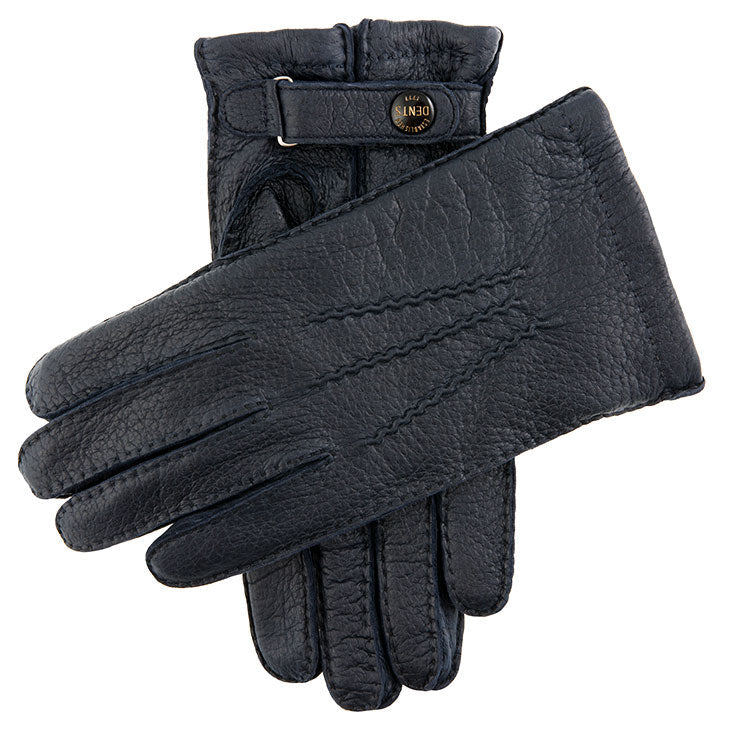 Men's Heritage Handsewn Three-Point Cashmere-Lined Peccary Leather Gloves - Image 10