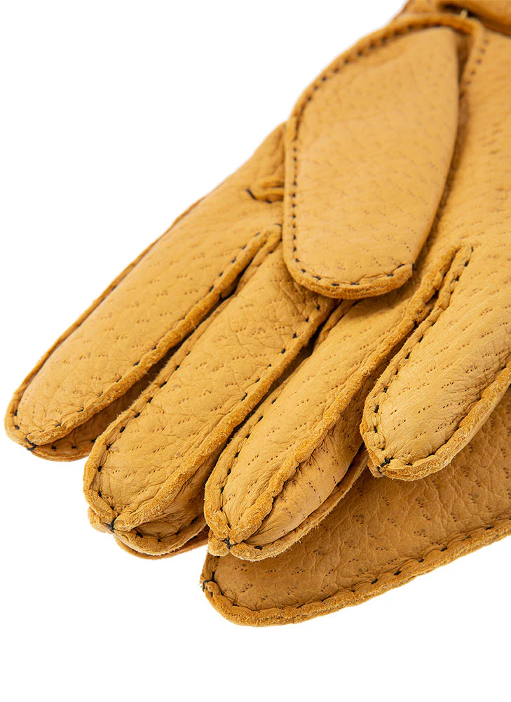 Men's Heritage Handsewn Three-Point Cashmere-Lined Peccary Leather Gloves - Image 4