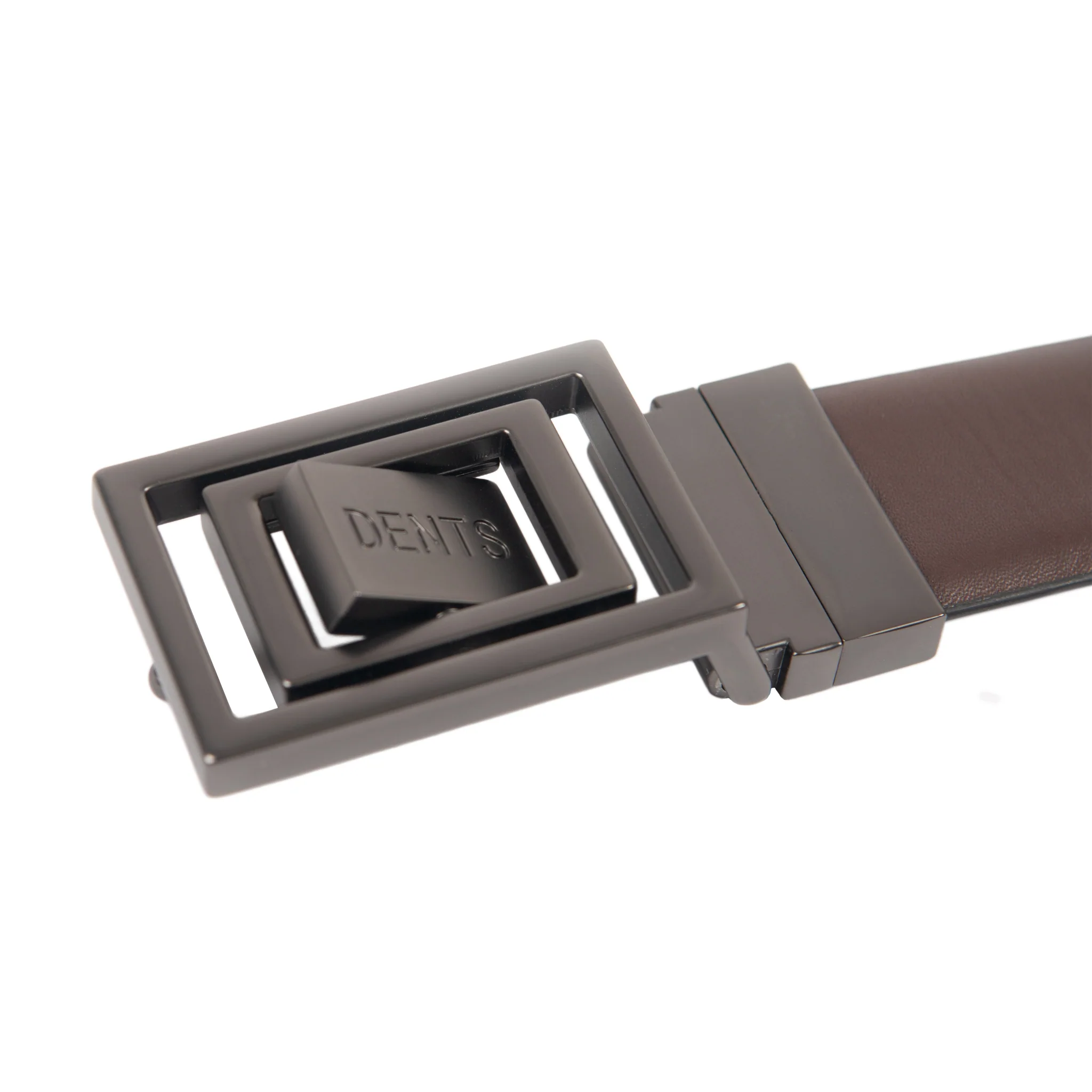Men's Reversible Leather Belt with Push-Pin Gunmetal Buckle - Image 19