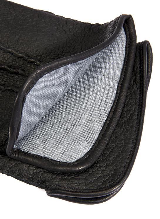 Men's Heritage Handsewn Three-Point Silk-Lined Peccary Leather Gloves - Image 4