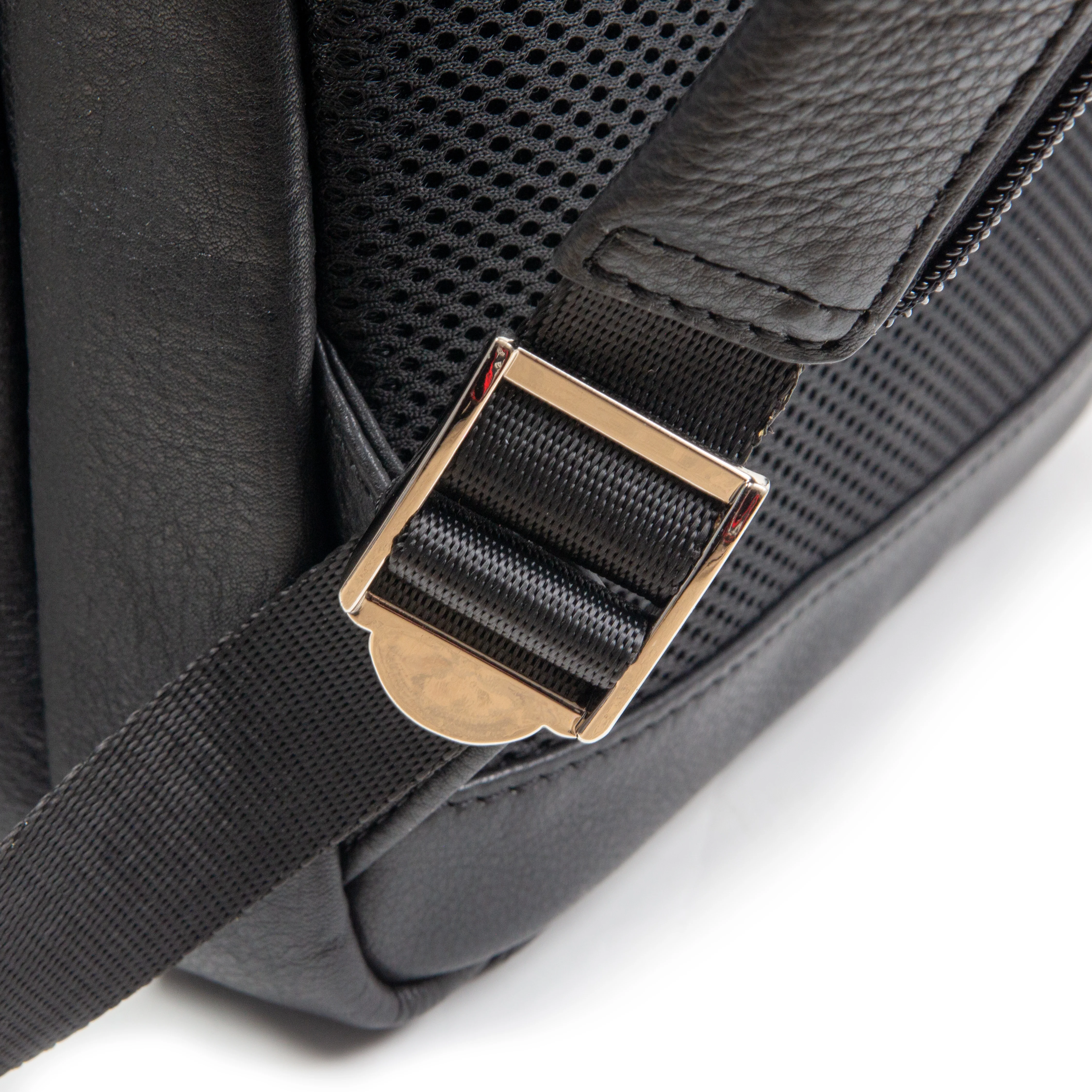 Men's Small Pebble Grain Leather Backpack - Image 15