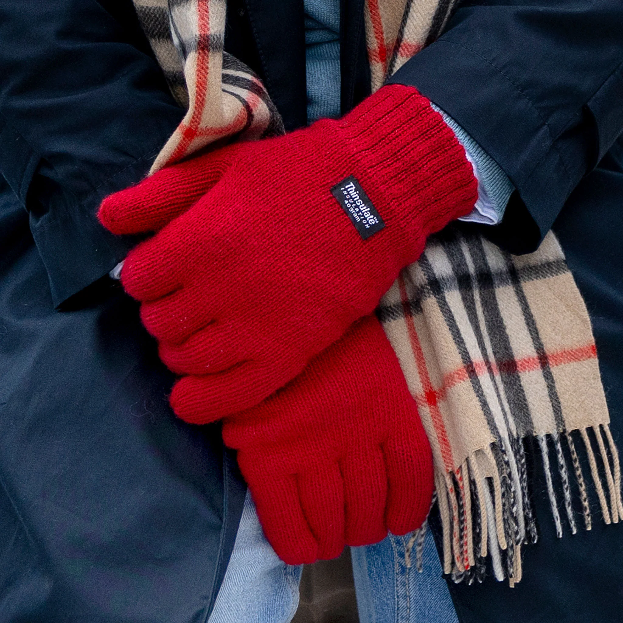 Men's Thinsulate-Lined Knitted Gloves - Image 3