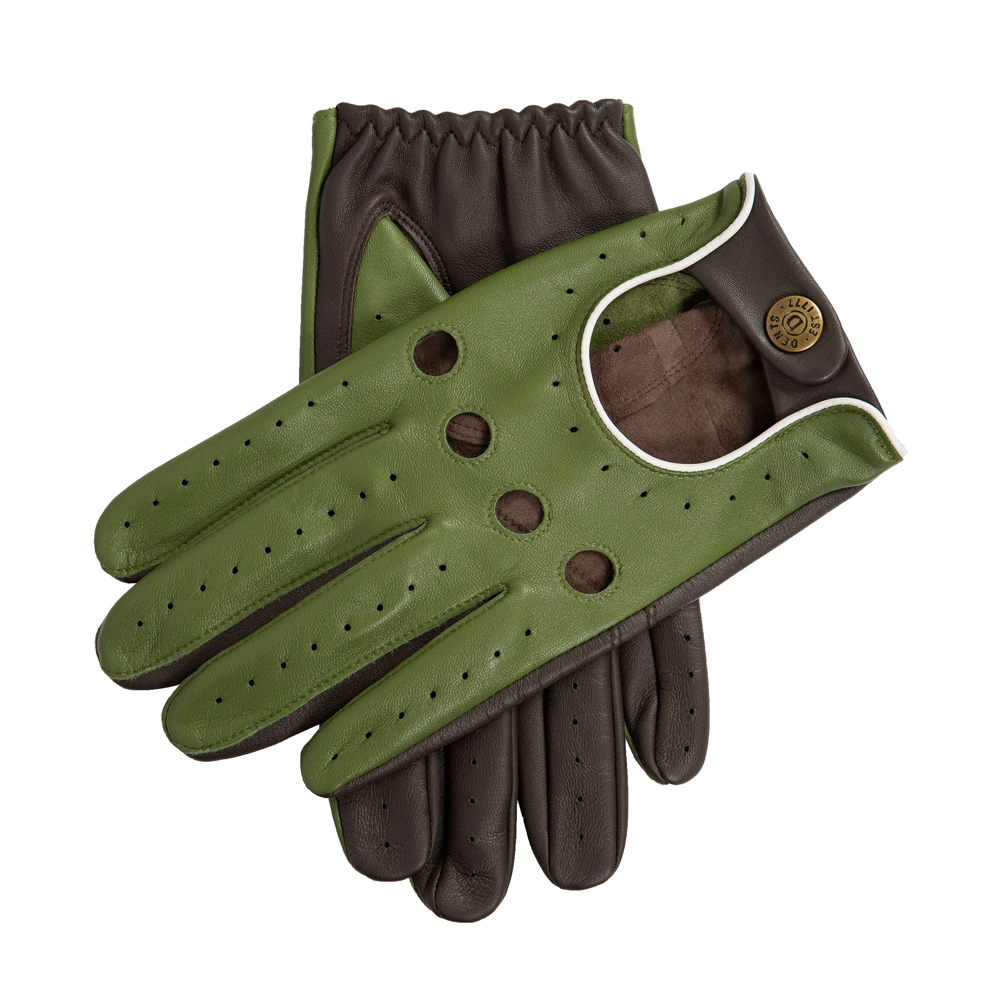 Men’s Touchscreen Three-Colour Leather Driving Gloves - Image 35