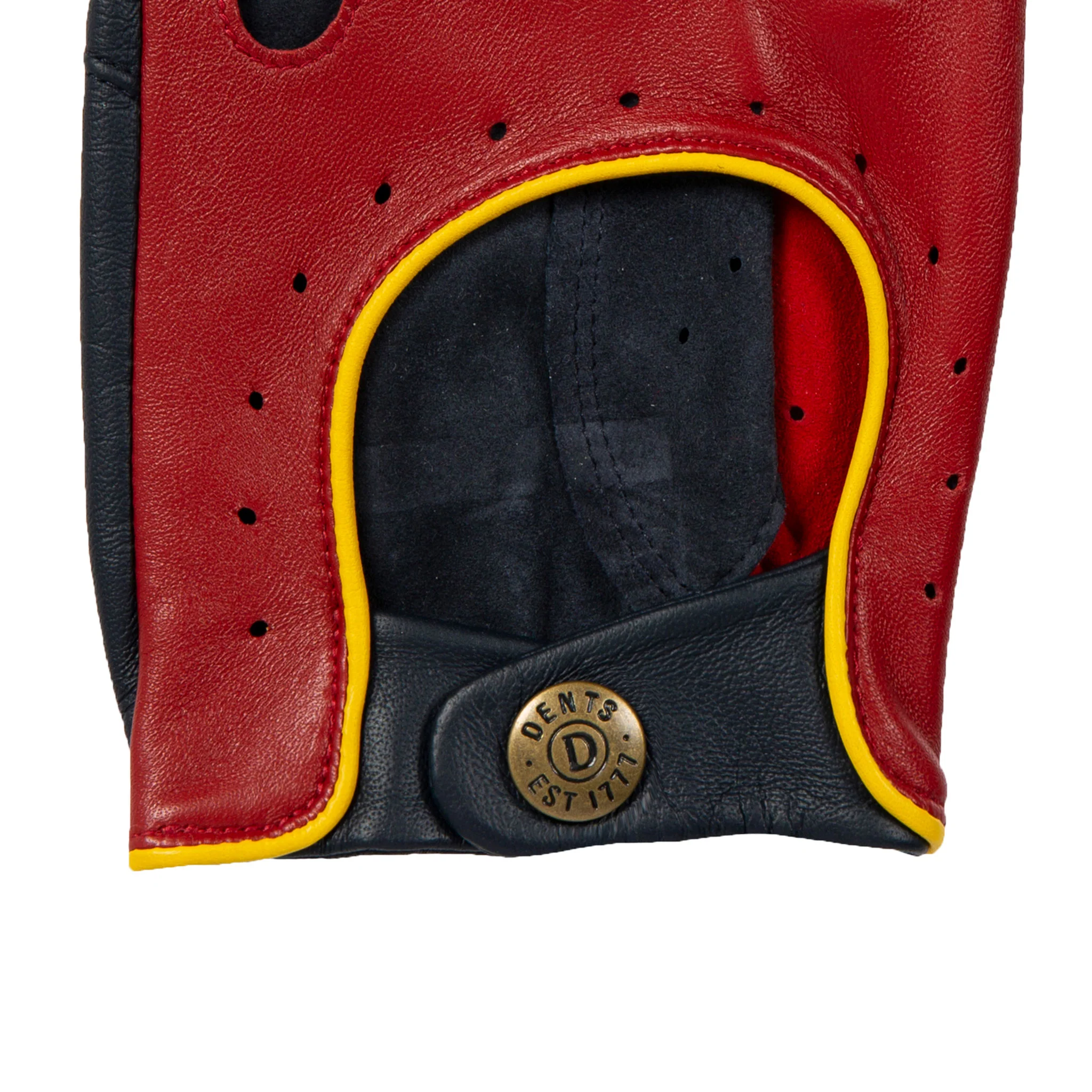 Men’s Touchscreen Three-Colour Leather Driving Gloves - Image 6