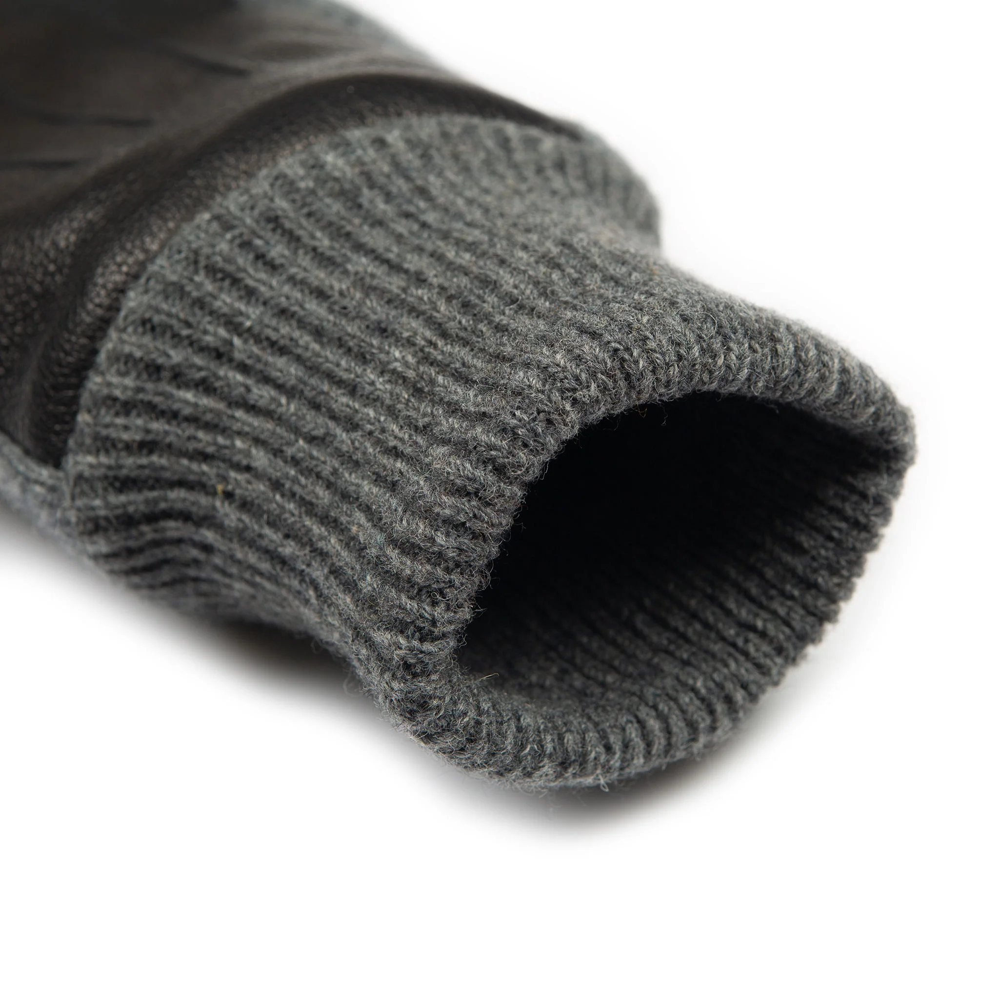 Men's Three-Point Fleece-Lined Imitation Deerskin Leather Gloves with Knitted Cuffs - Image 9