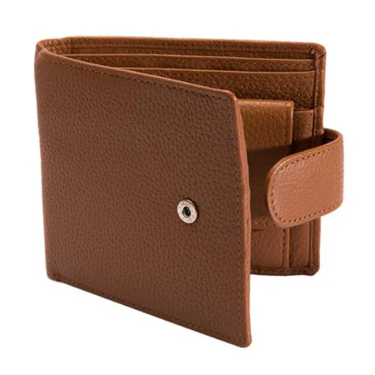 Men's Pebble Grain Leather Bifold Wallet with RFID Blocking and Coin Purse - Image 6