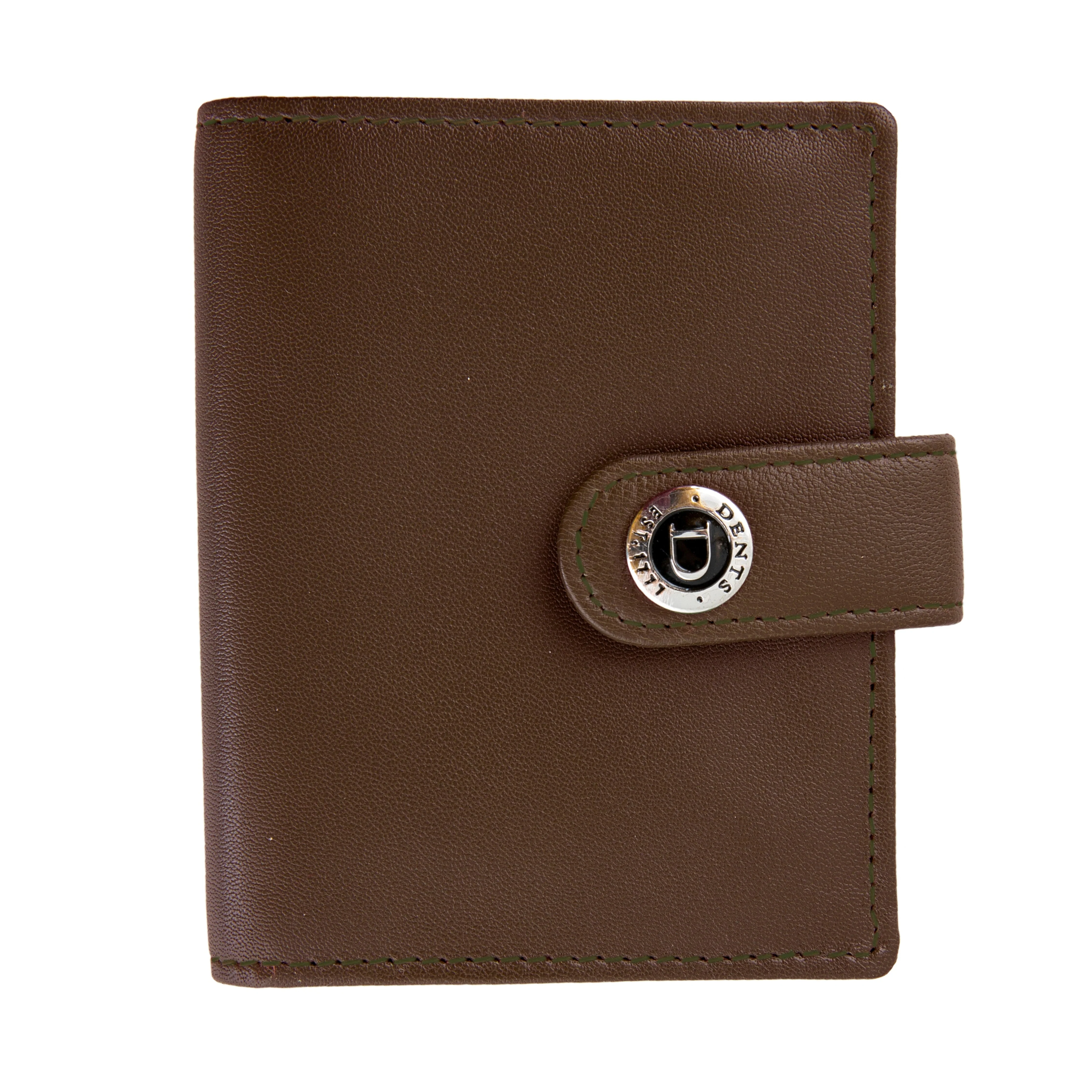 Men's Smooth Nappa Leather Business Card Holder with RFID Blocking and Tab