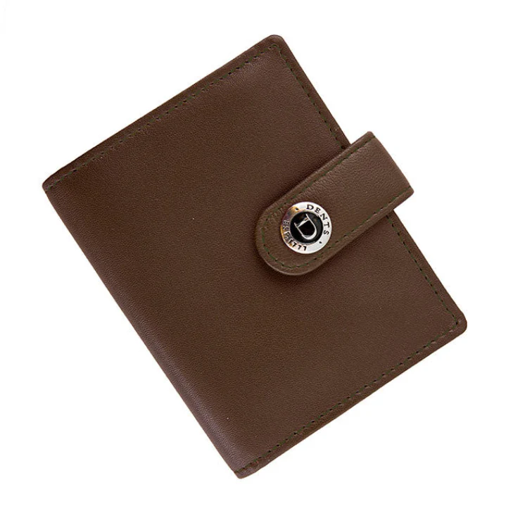 Men's Smooth Nappa Leather Business Card Holder with RFID Blocking and Tab - Image 3