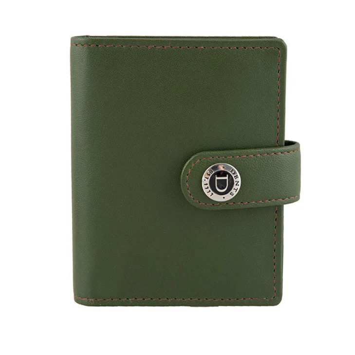 Men's Smooth Nappa Leather Business Card Holder with RFID Blocking and Tab - Image 4