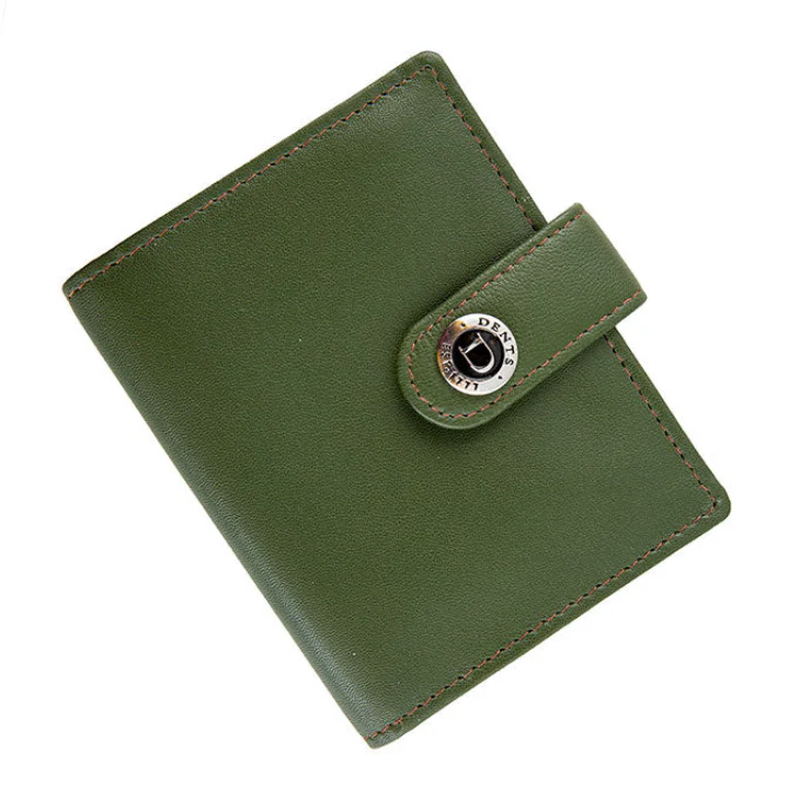 Men's Smooth Nappa Leather Business Card Holder with RFID Blocking and Tab - Image 6