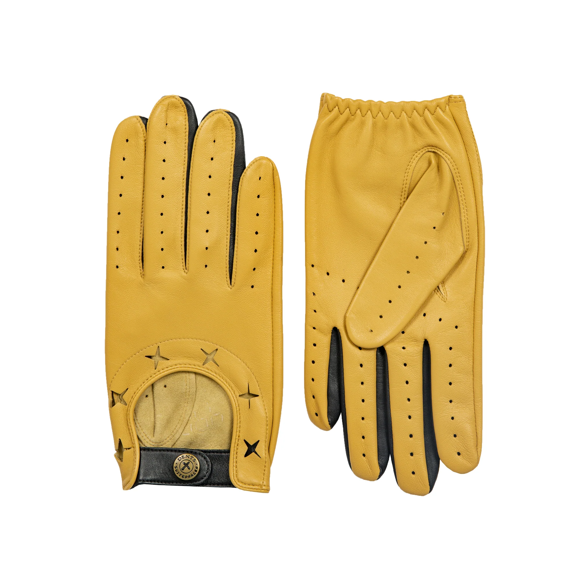 Men's The Suited Racer Two-Colour Leather Driving Gloves - Image 2