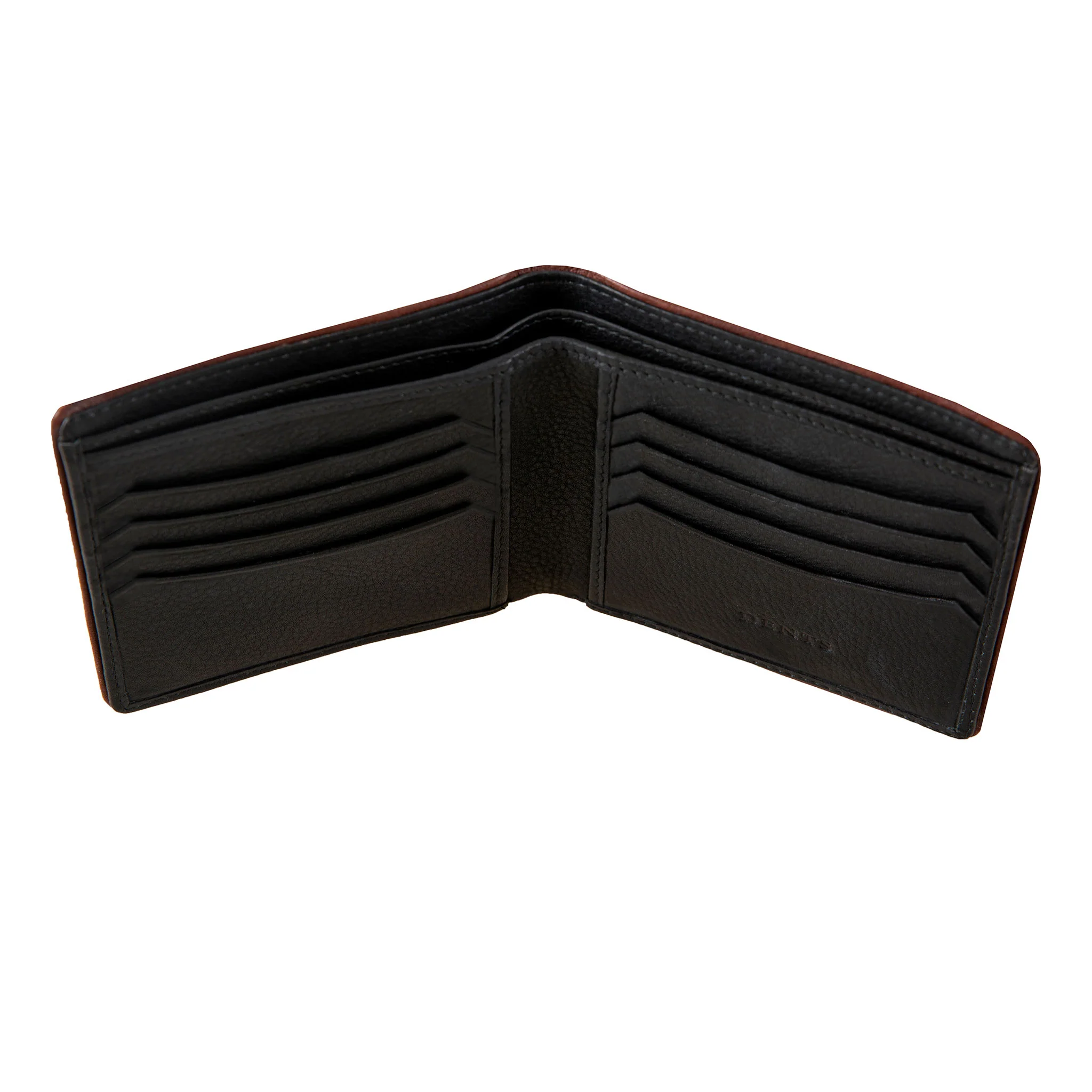 Men's Two-Colour Pebble Grain Leather Bifold Wallet with RFID Blocking - Image 8