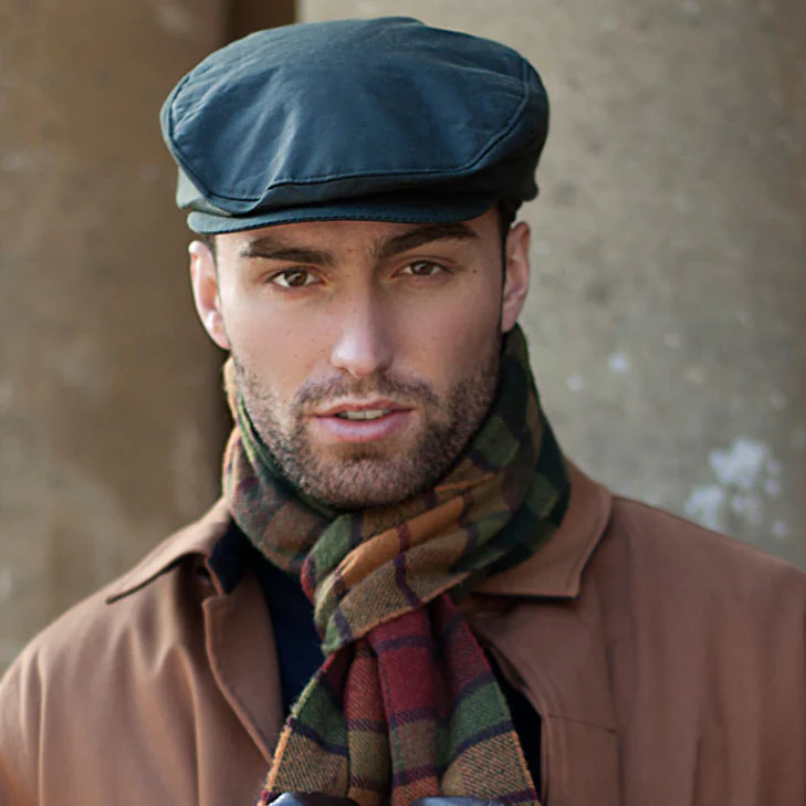 Men's Waxed Cotton Flat Cap - Image 2
