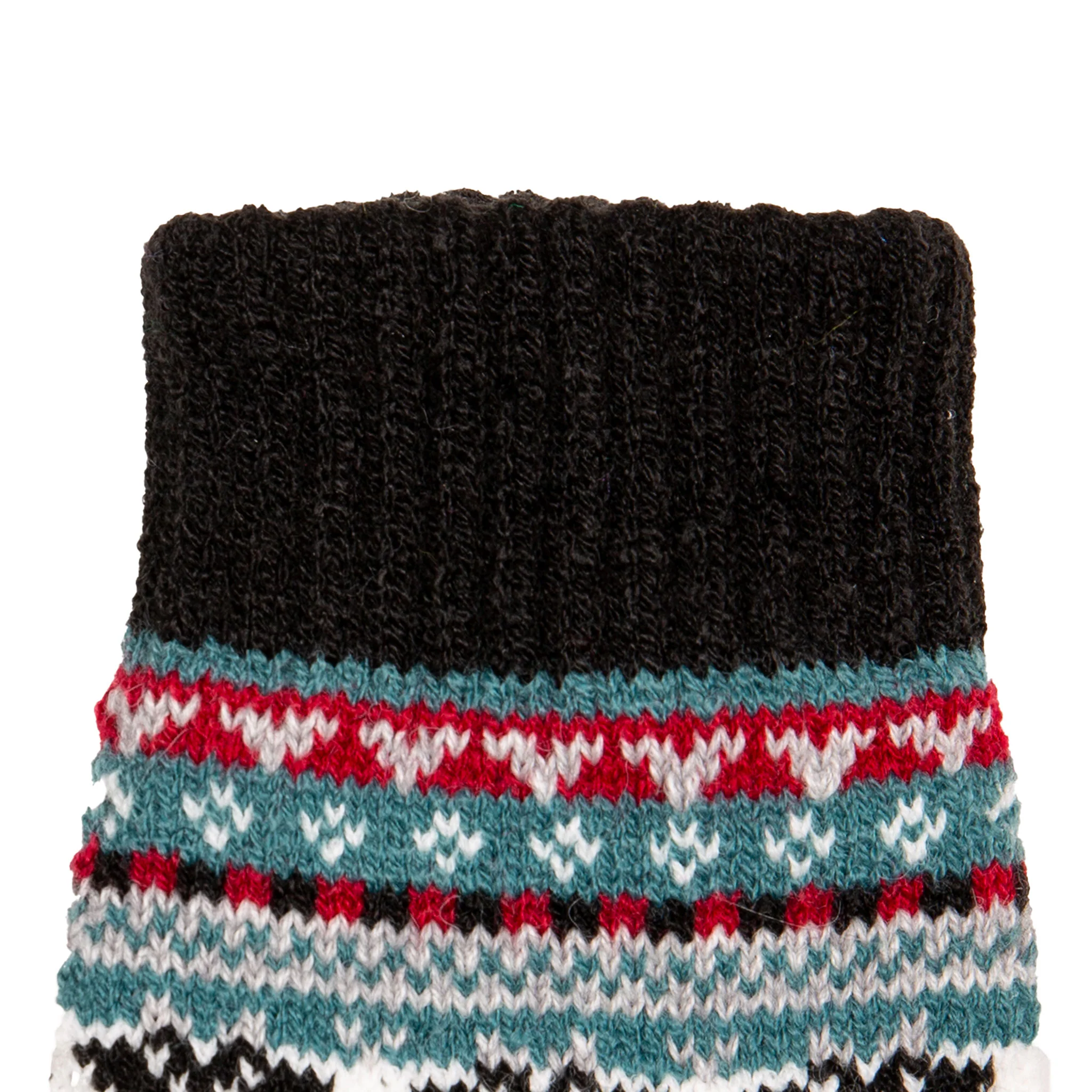 Women’s Fingerless Jacquard Fair Isle Knitted Gloves - Image 6