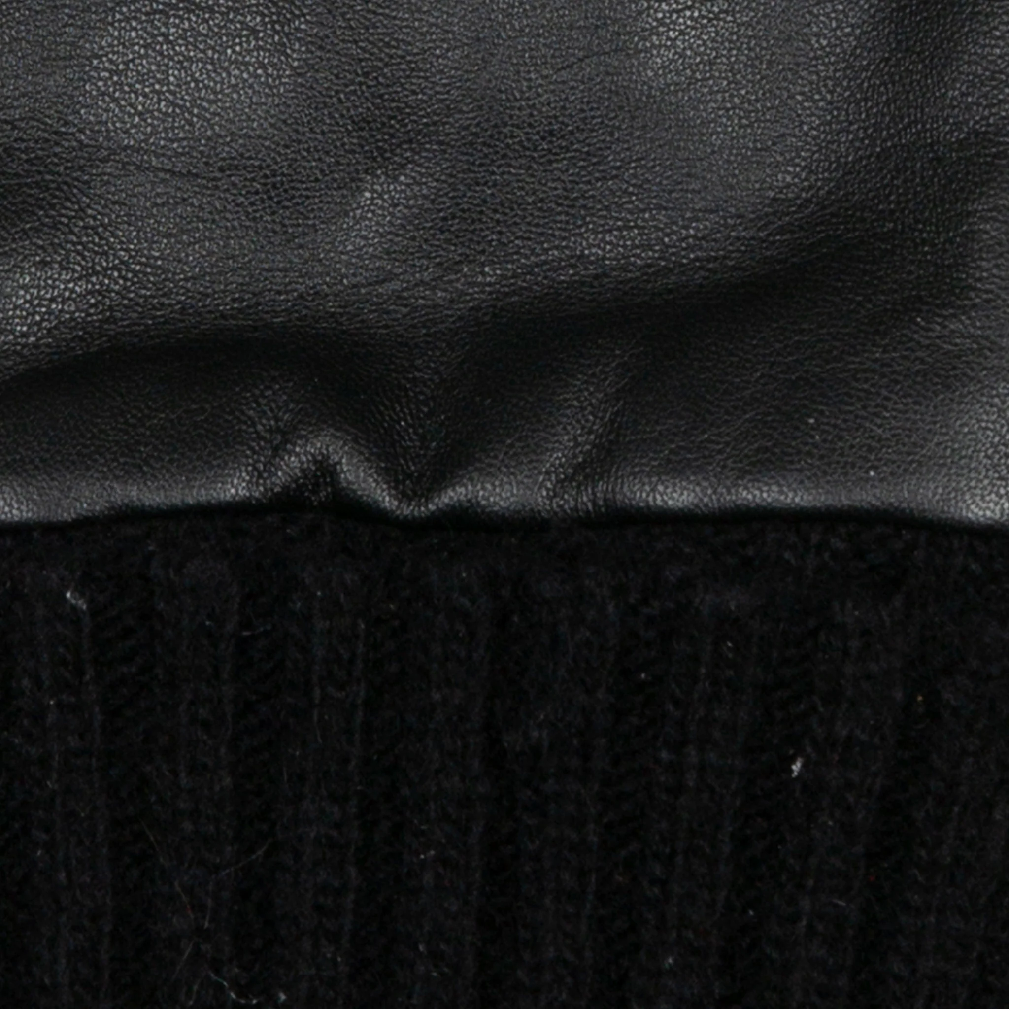 Women’s Fingerless Fleece-Lined Leather Gloves with Quilted Chevron Design - Image 19