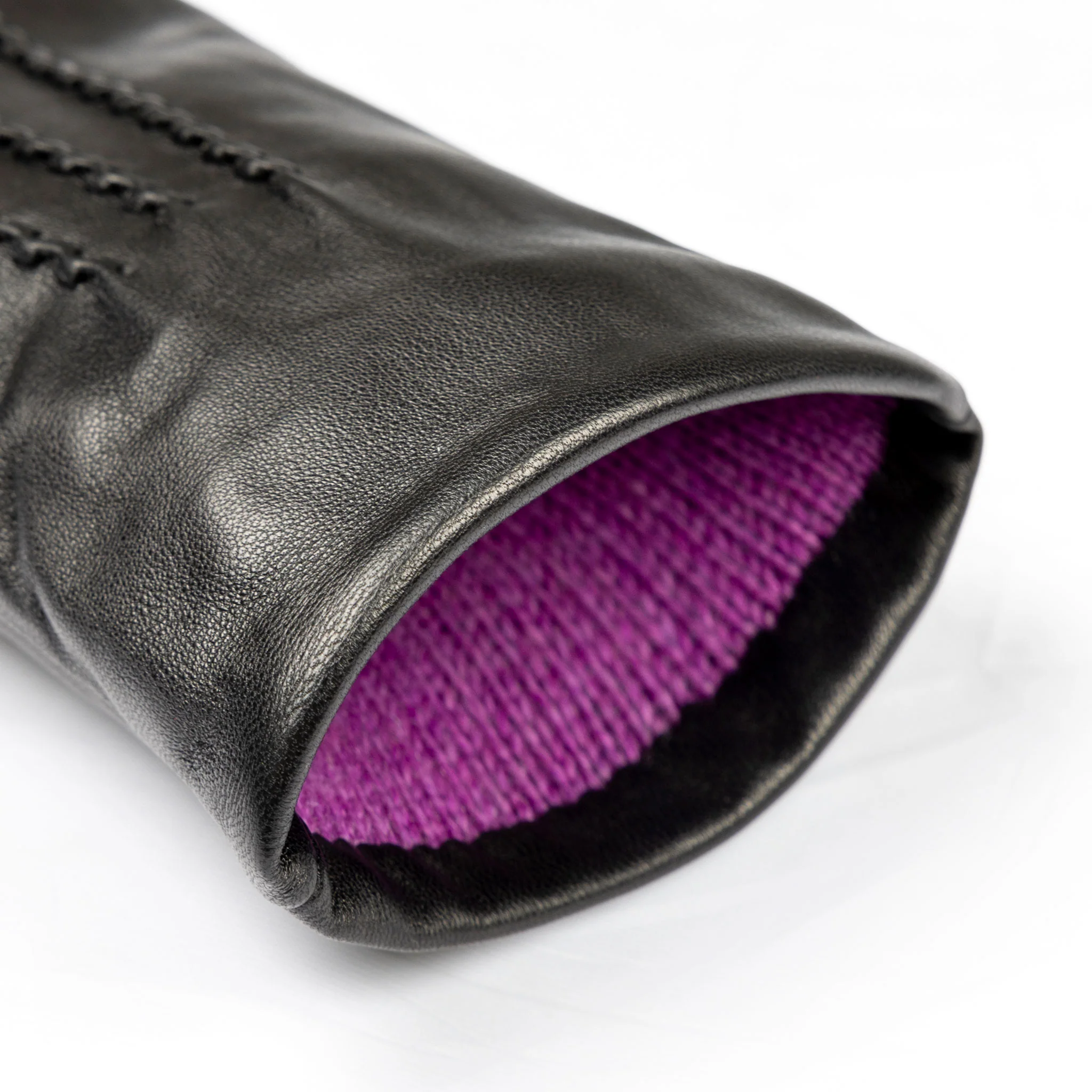 Women’s Heritage Touchscreen Three-Point Cashmere-Lined Leather Gloves - Image 21