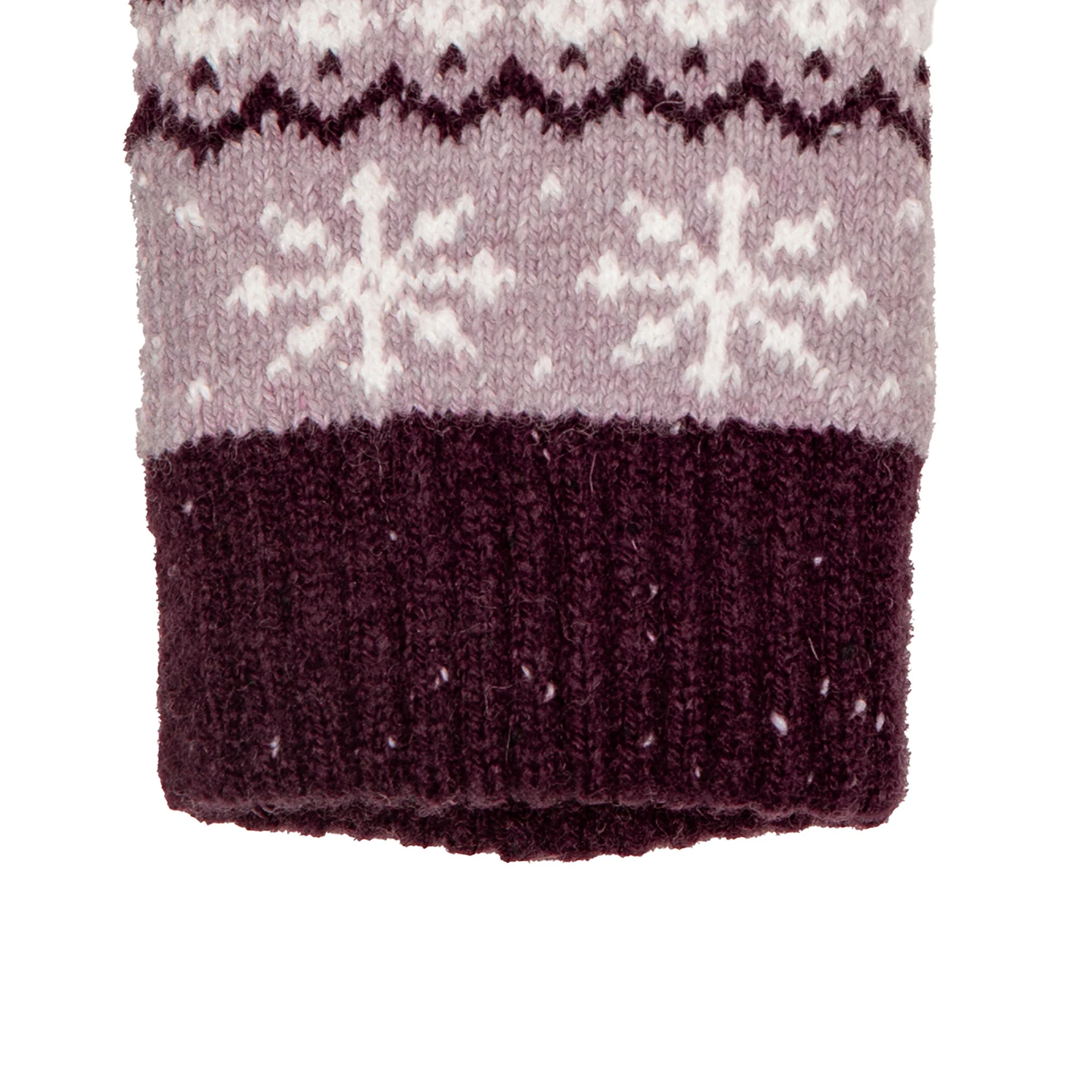 Women’s Jacquard Fair Isle Knitted Gloves with Marl Yarn - Image 17