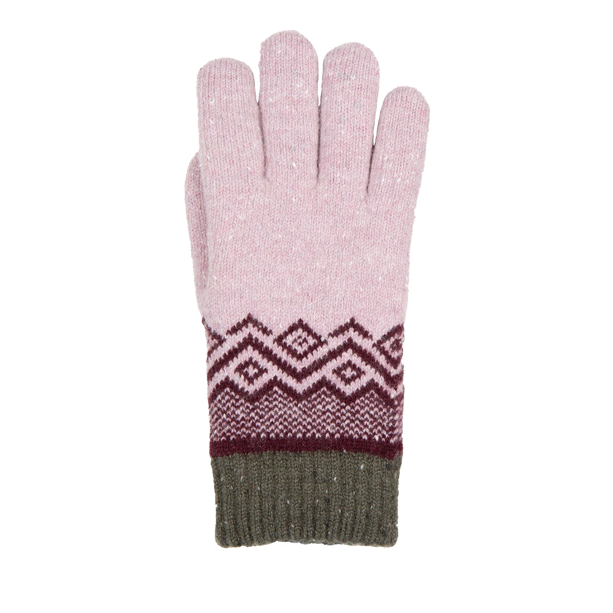 Women’s Jacquard Knitted Gloves with Geometric Pattern - Image 18