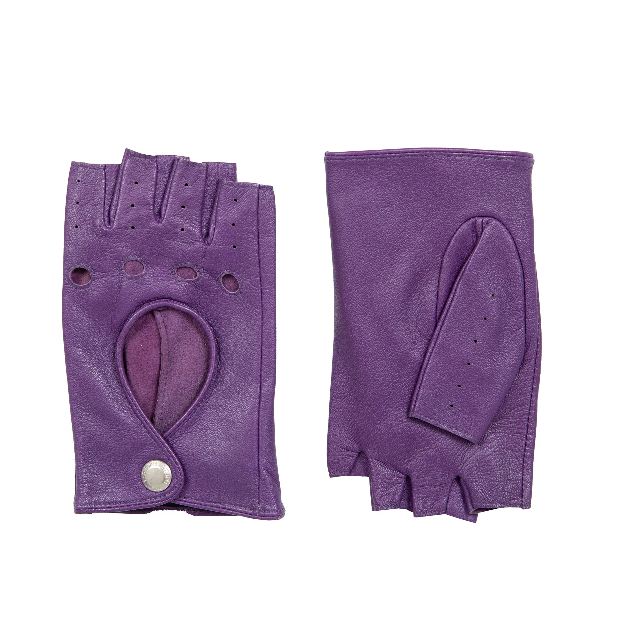 Women’s Fingerless Leather Driving Gloves - Image 71