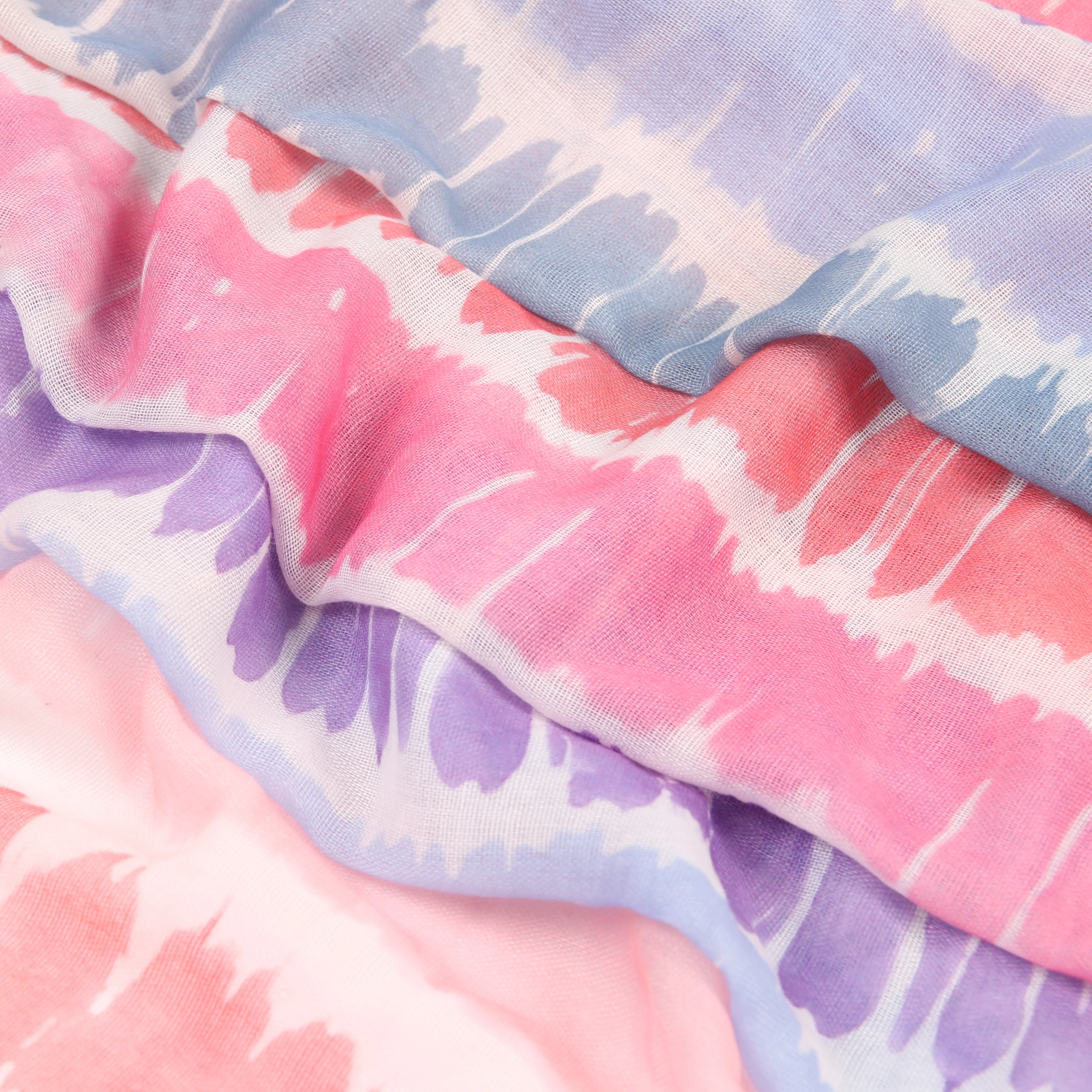 Women’s Lightweight Scarf with Brushstroke Stripes - Image 3