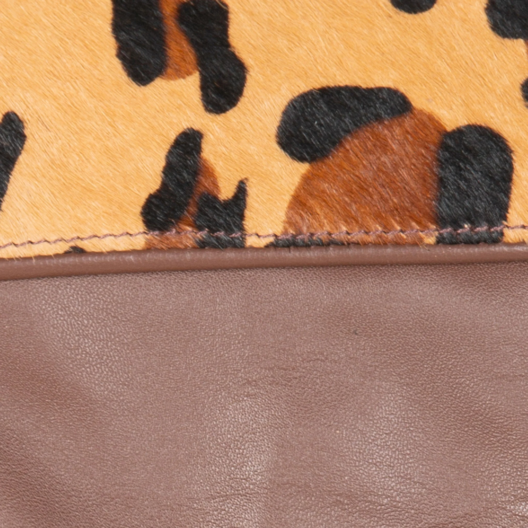 Women’s Lined Leather Gloves with Ponyskin Leopard Print Cuffs - Image 22
