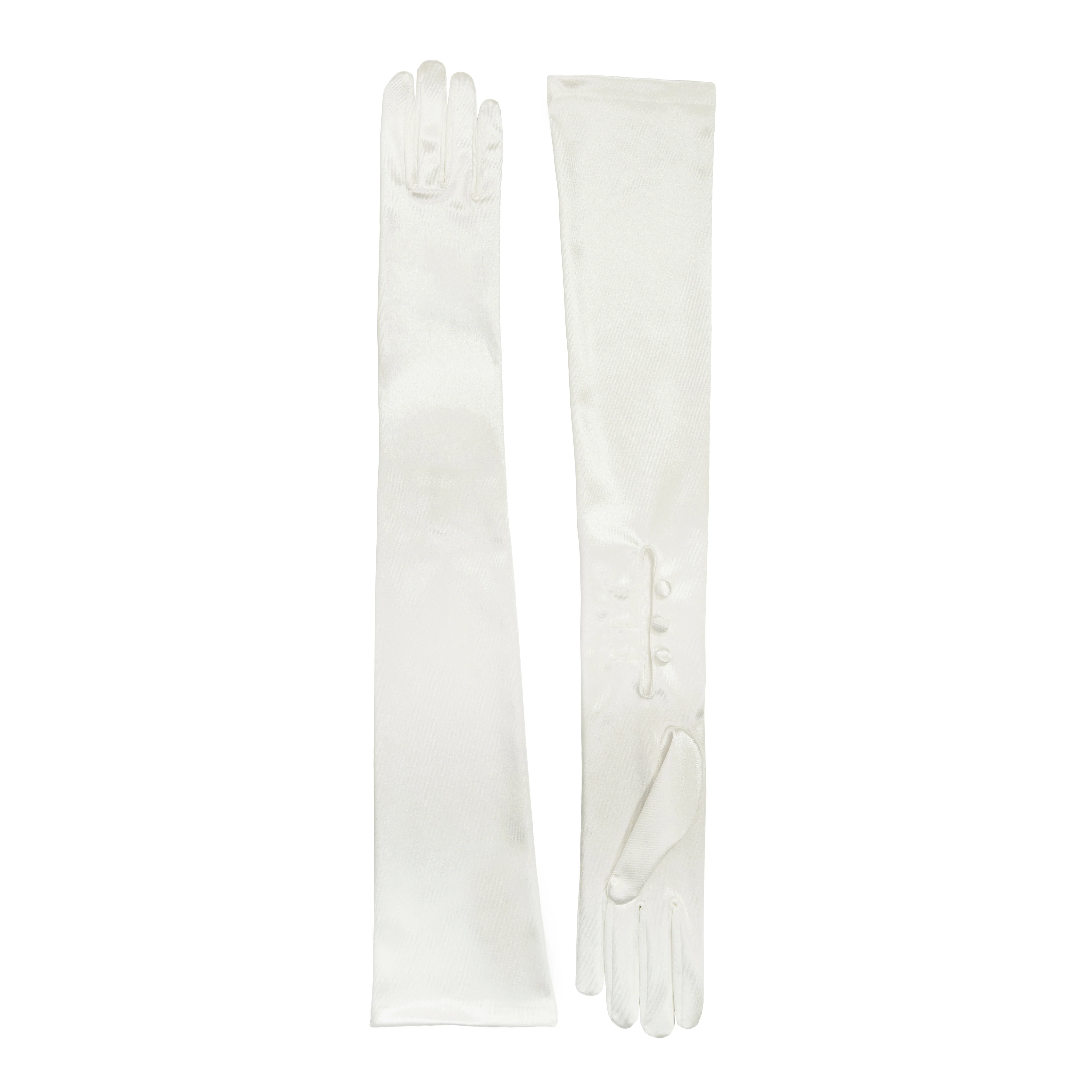 Women’s Long Opera Satin Gloves with Buttons - Image 15
