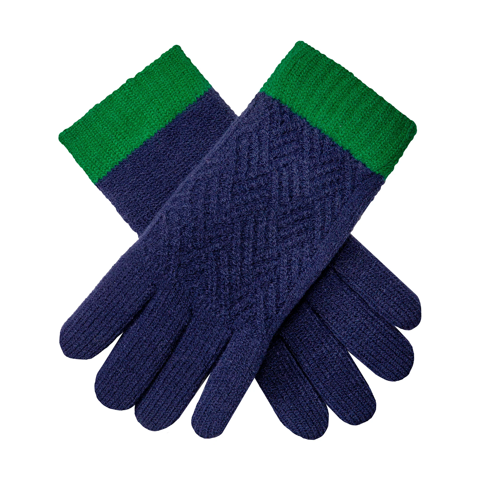 Women’s Patchwork Cable Knit Gloves - Image 12