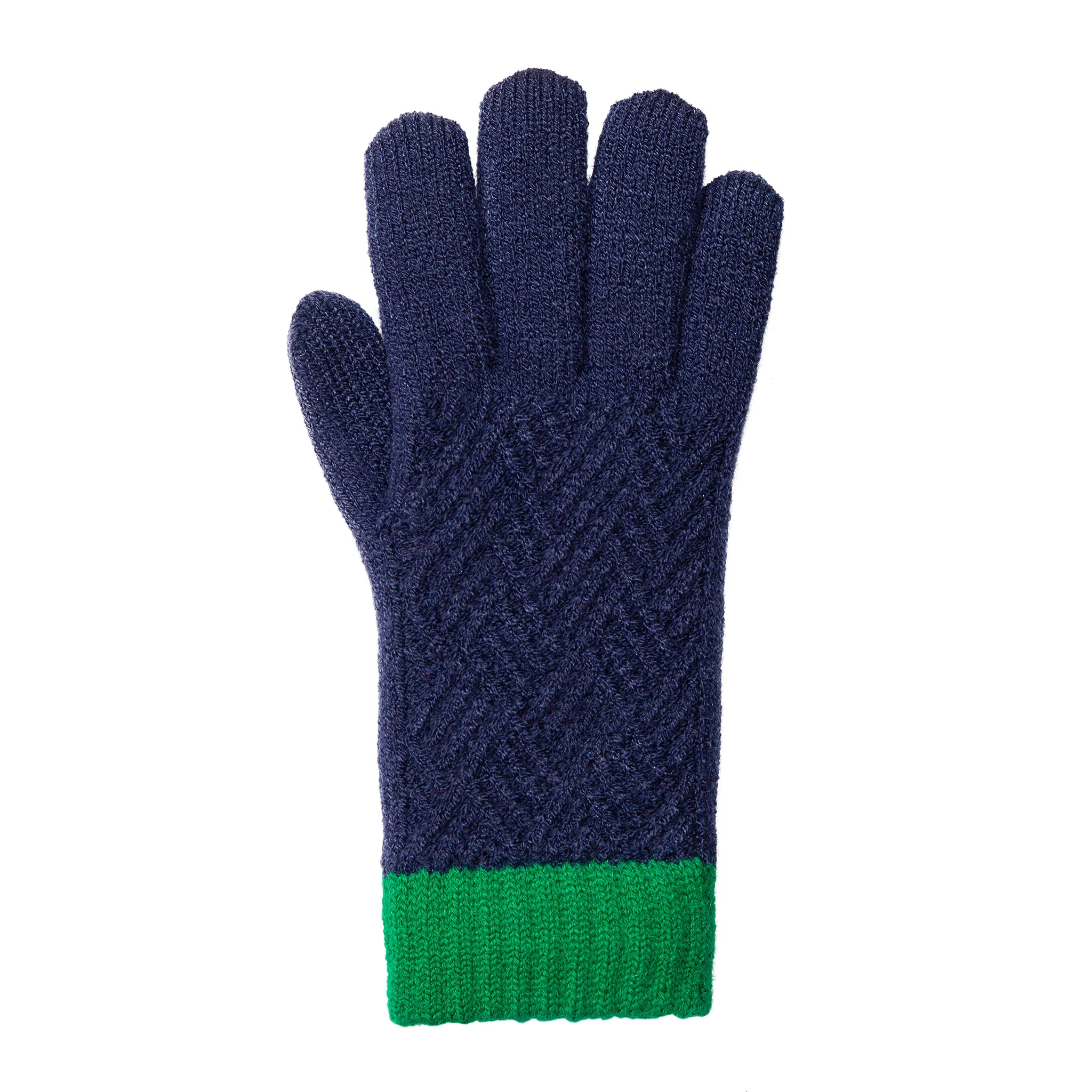 Women’s Patchwork Cable Knit Gloves - Image 14