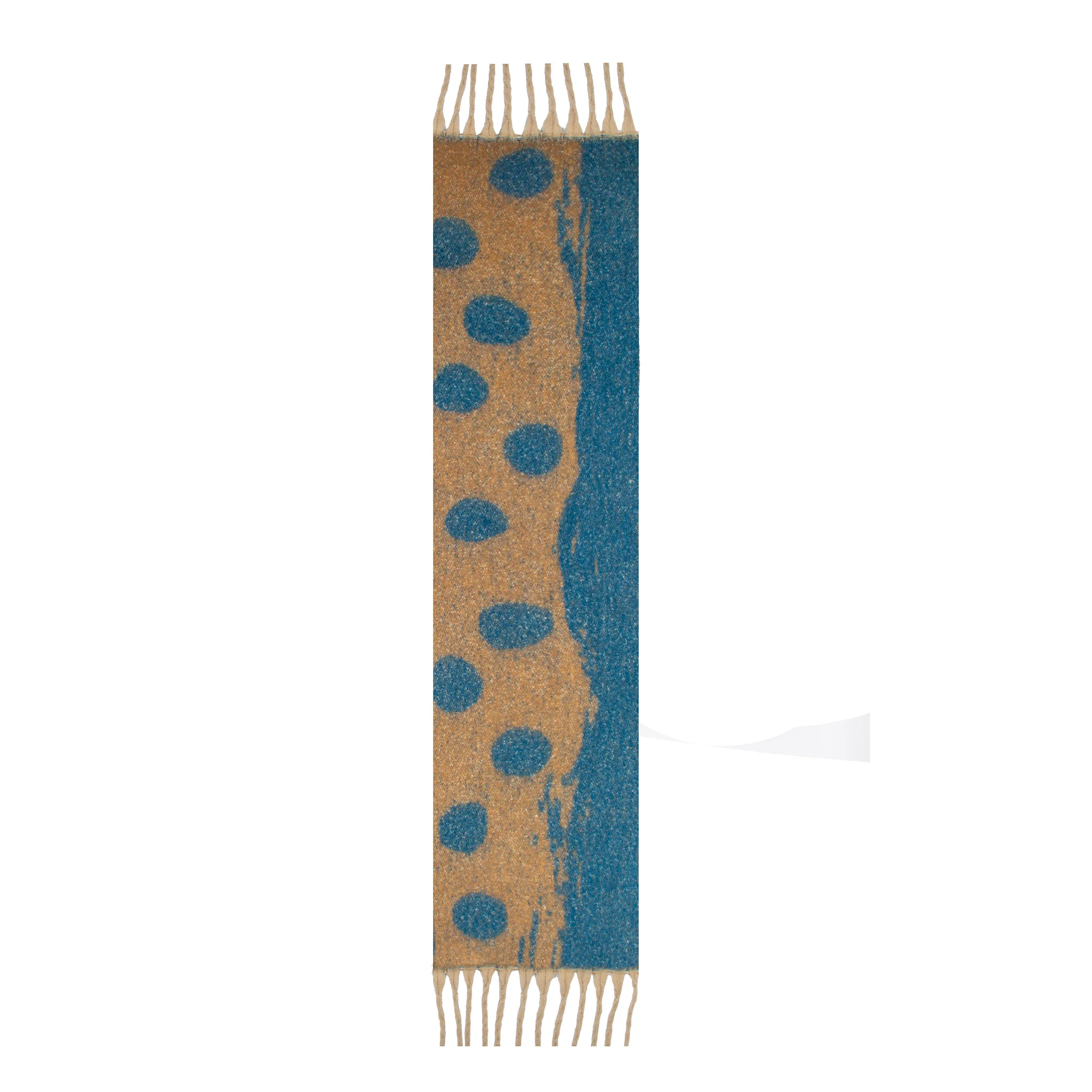 Women’s Reversible Spotty Blanket Scarf with Tassels - Image 5