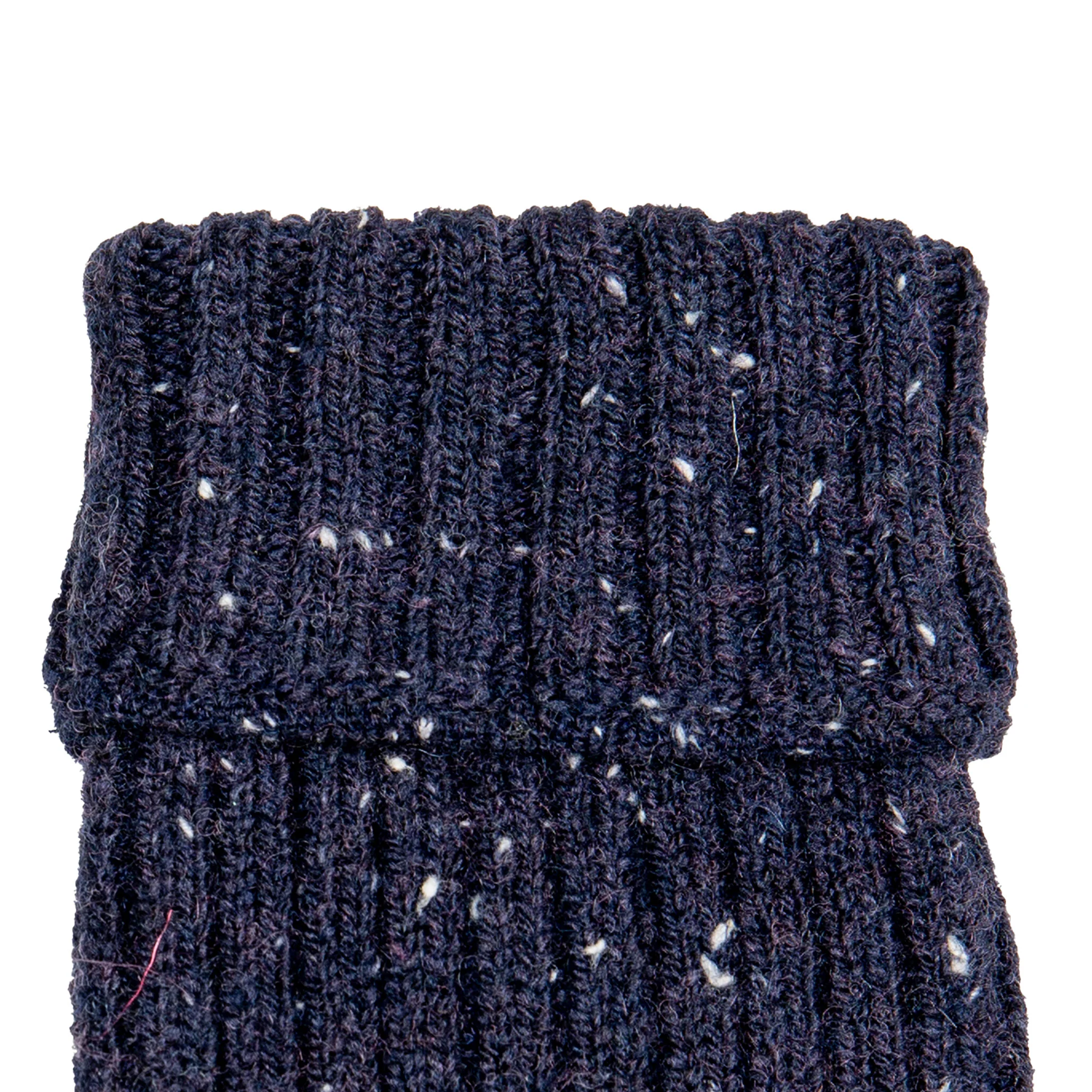 Women’s Ribbed Knit Fingerless Gloves with Marl Yarn and Mitten Flap - Image 38