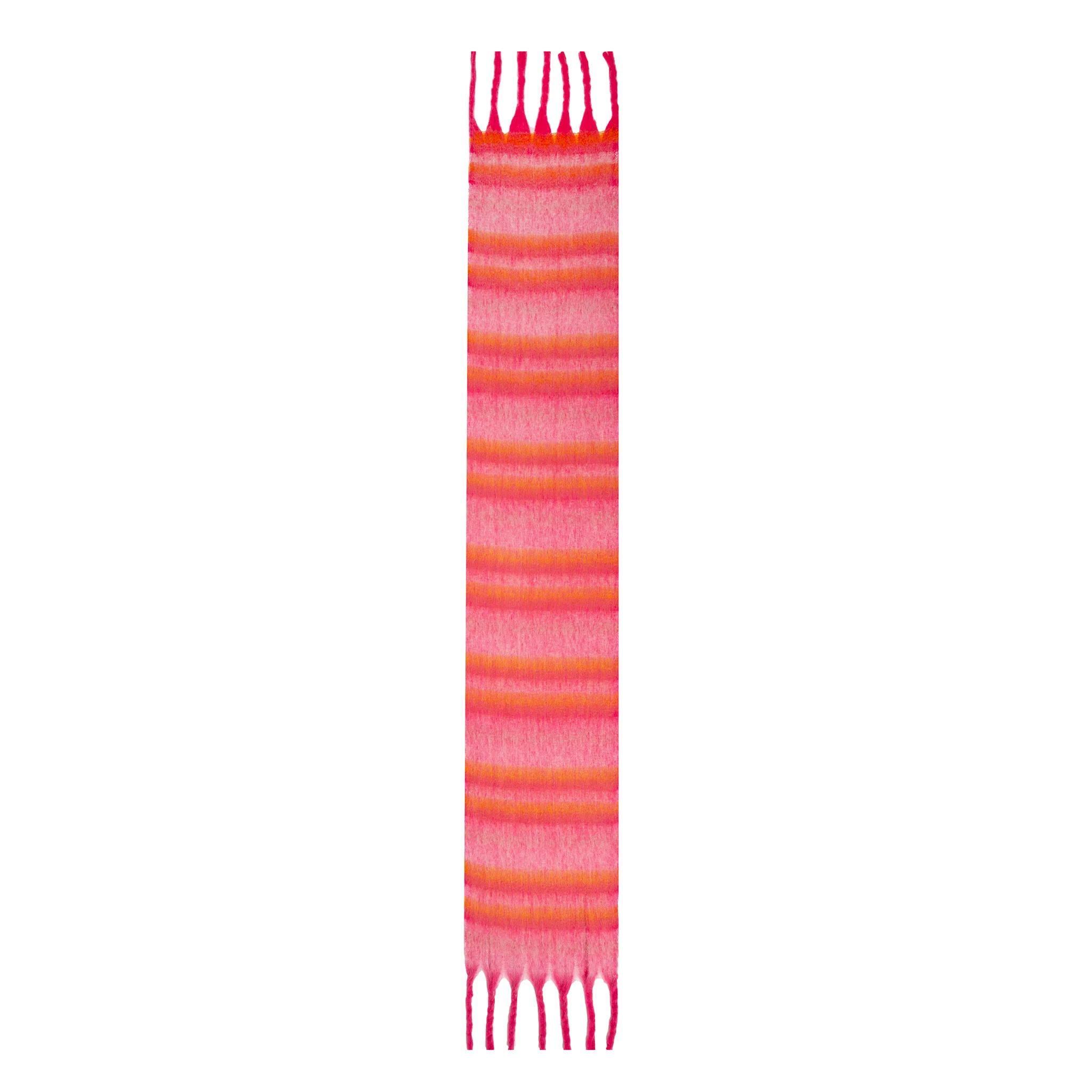 Women’s Tonal Stripe Blanket Scarf with Tassels - Image 5