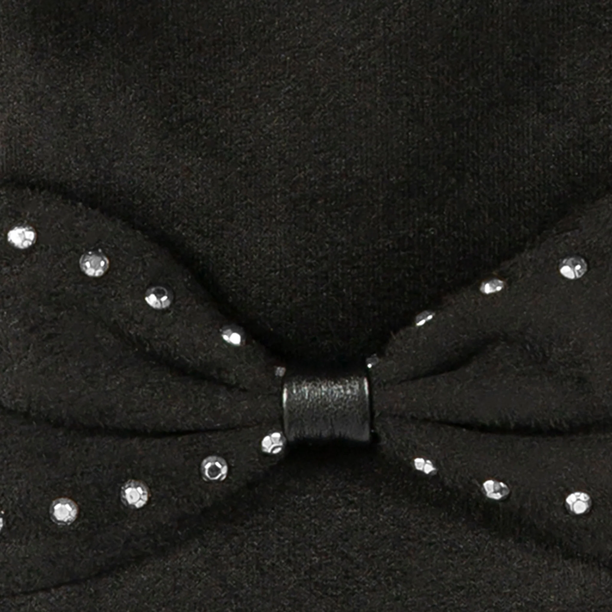 Women’s Touchscreen Velour-Lined Faux Suede Gloves with Studded Bow - Image 32