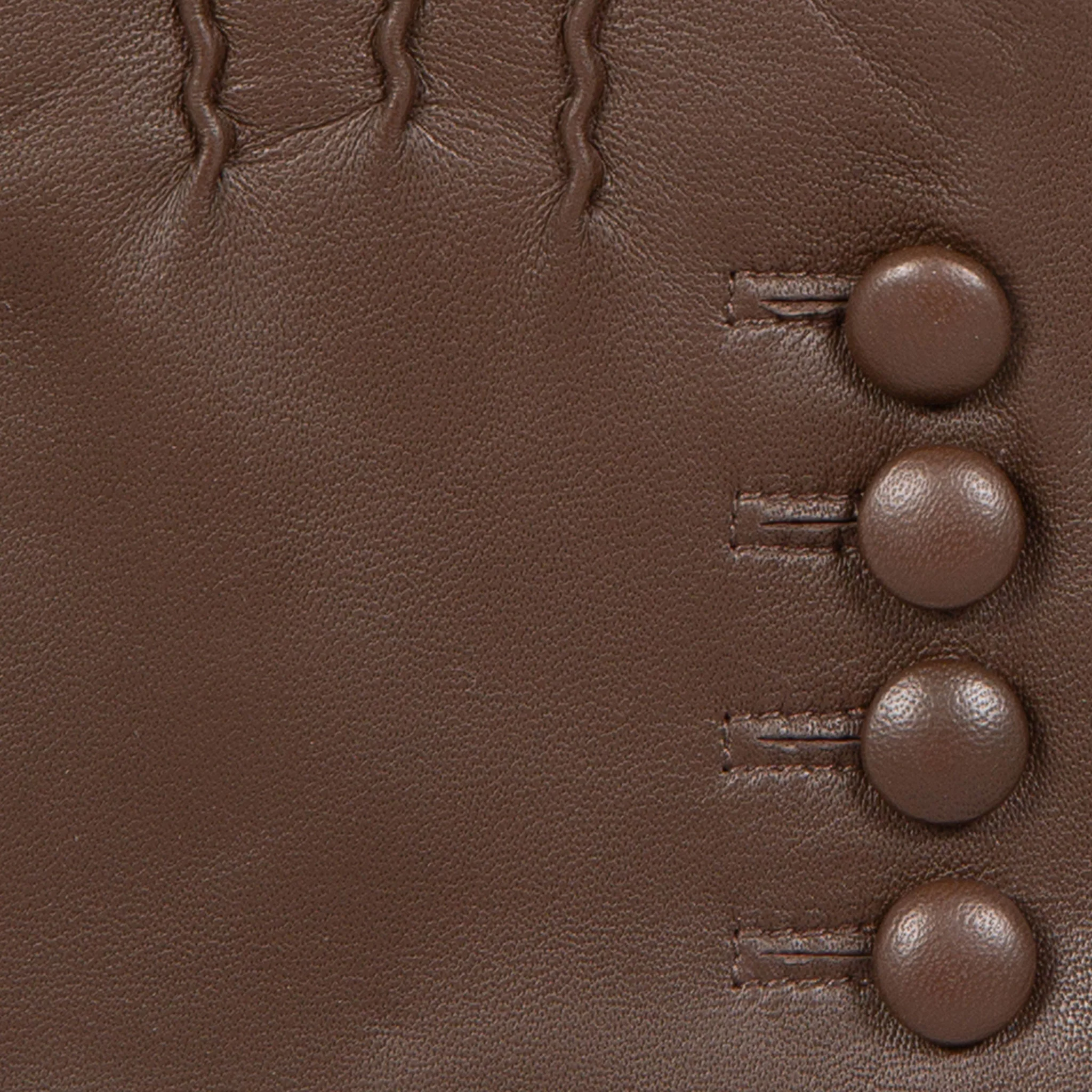 Women’s Touchscreen Three-Point Cashmere-Lined Leather Gloves with Buttons - Image 23