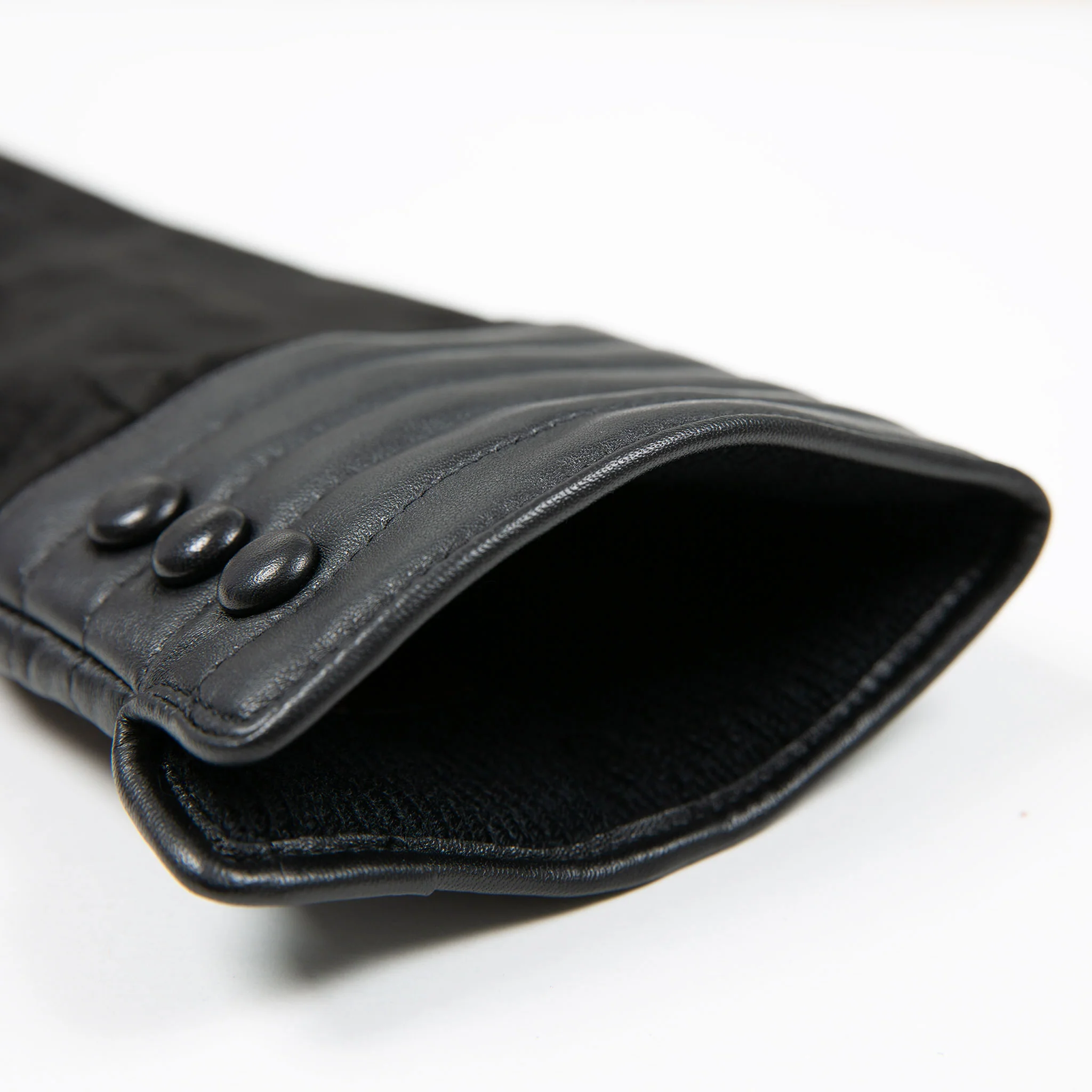 Women’s Touchscreen Water-Resistant Lined Suede Gloves with Leather Cuffs - Image 22