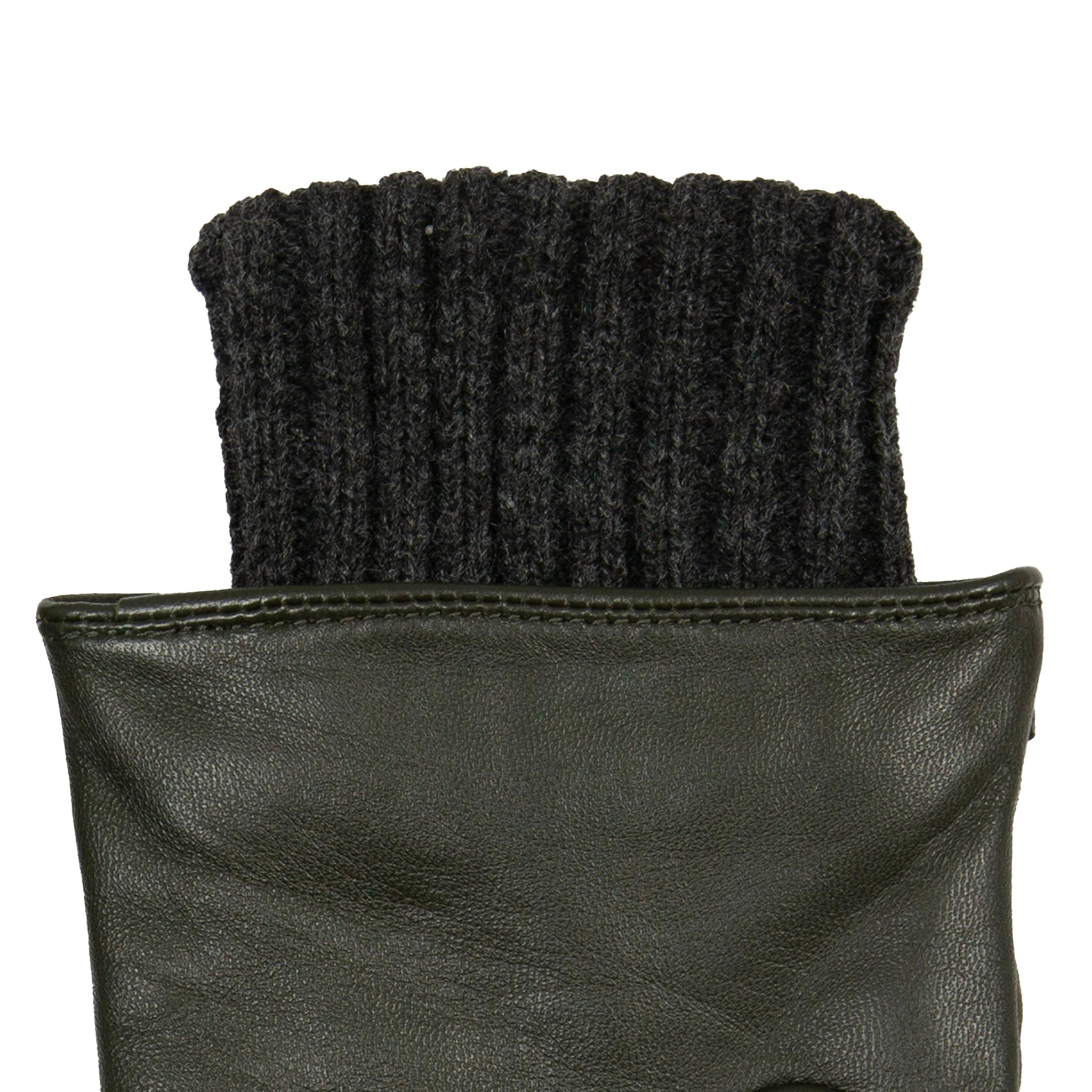 Women’s Touchscreen Water-Resistant Lined Waxed Cotton and Leather Gloves with Knitted Cuffs - Image 20